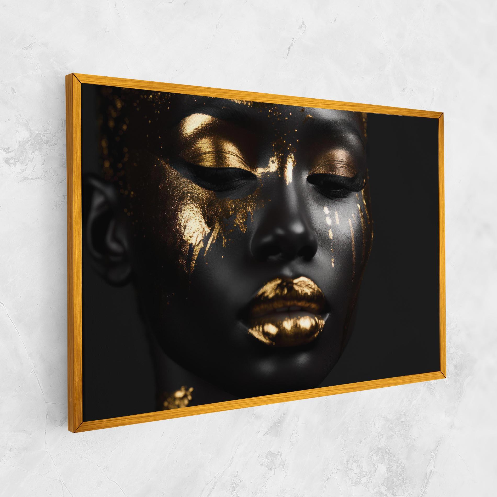 Leinwandbild Gold Eyes Makeup mockup 1