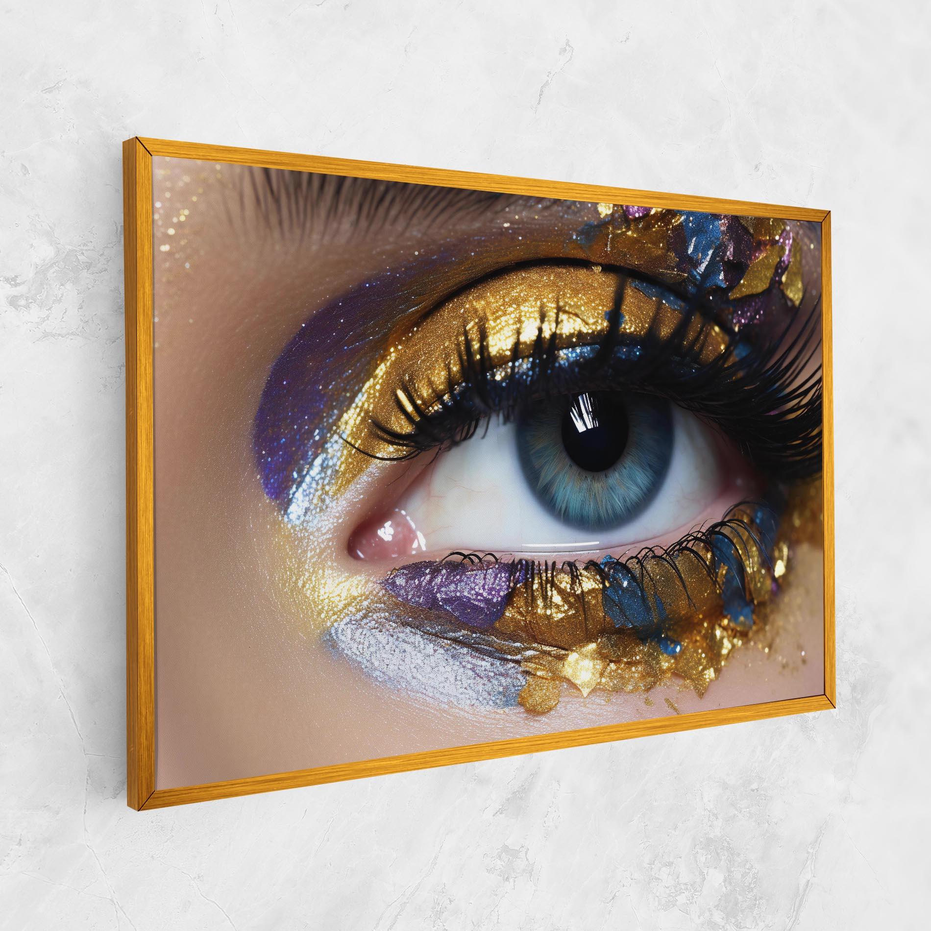 Leinwandbild Golden Purple Make Up mockup 1