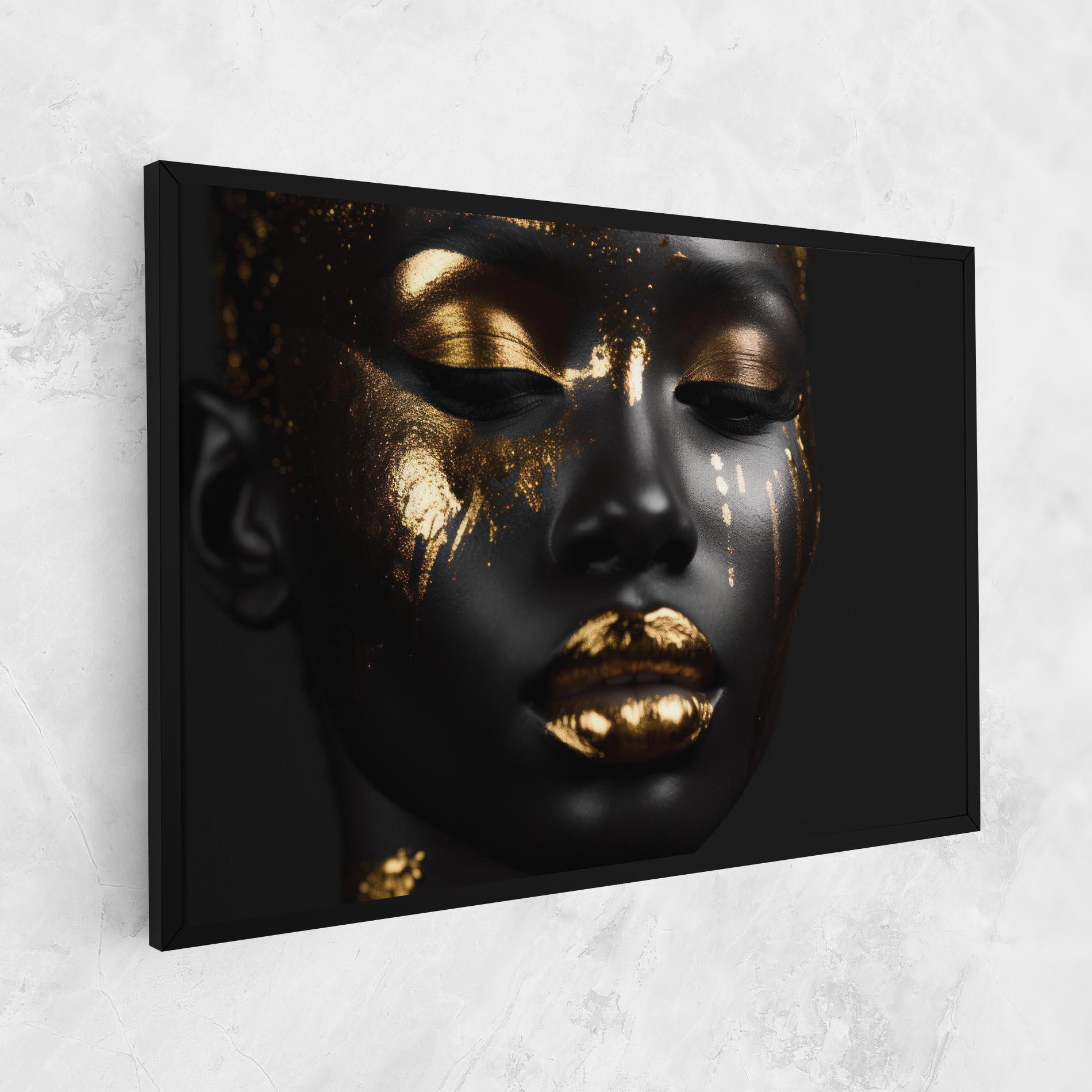 Leinwandbild Gold Eyes Makeup mockup 1