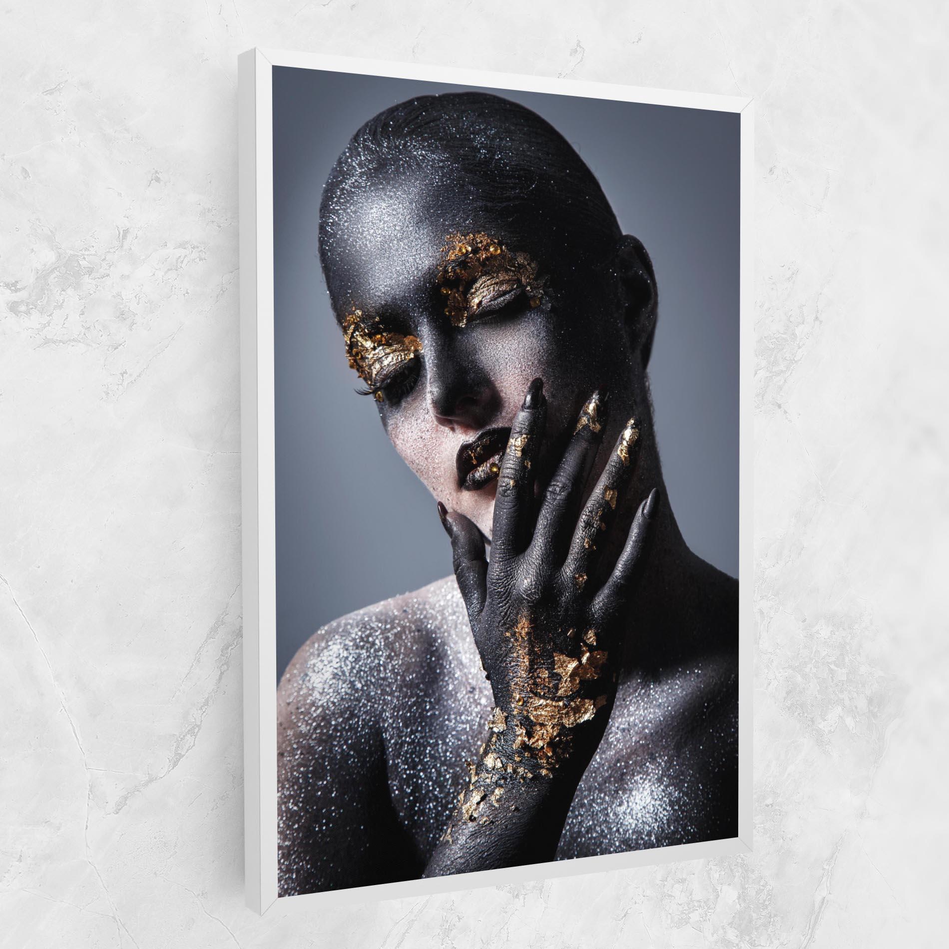 Leinwandbild Artistic Black Makeup mockup 1