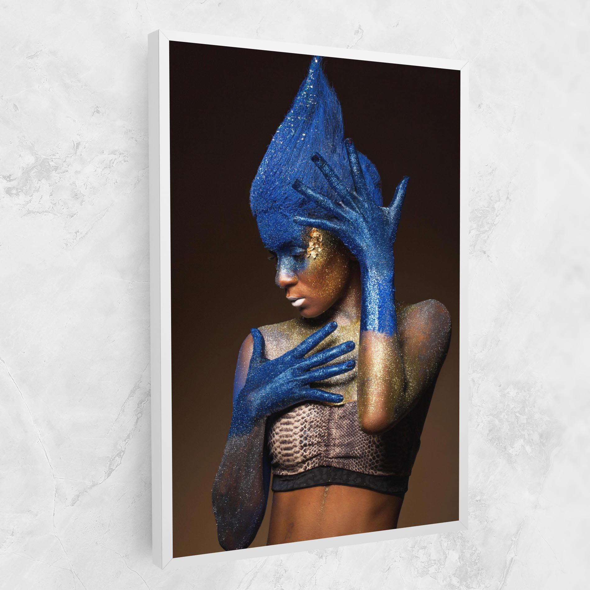 Leinwandbild Blue Hands Makeup mockup 1