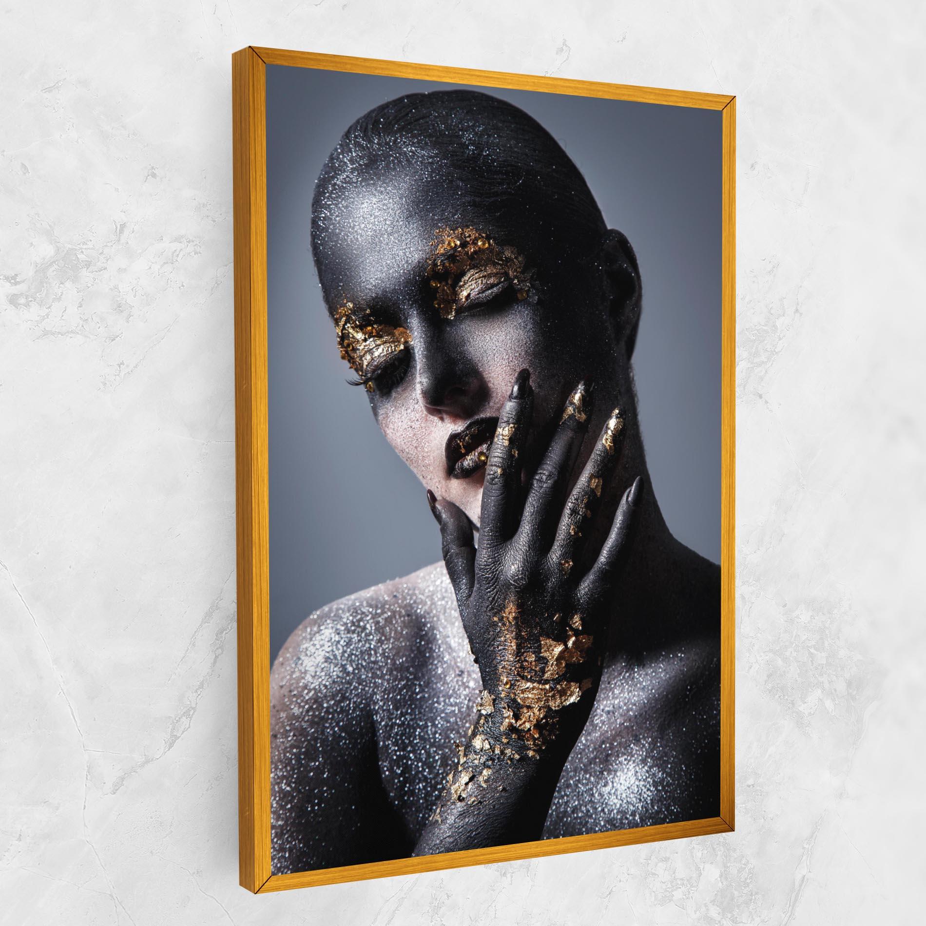 Leinwandbild Artistic Black Makeup mockup 1