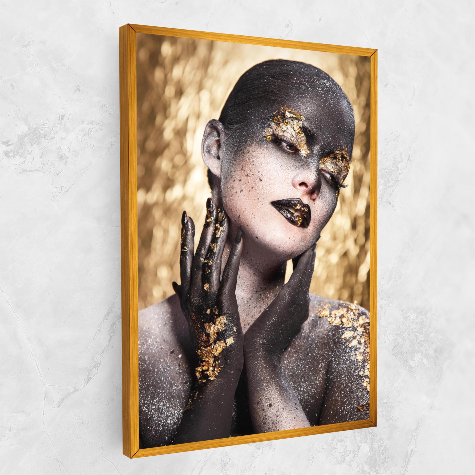 Leinwandbild Artistic Glitter Makeup mockup 1
