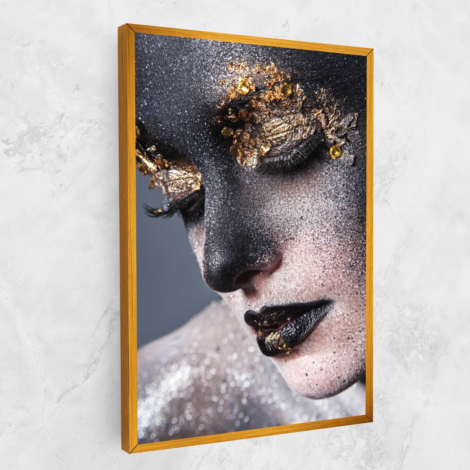 Beautiful Gold Artistic Makeup mockup 1