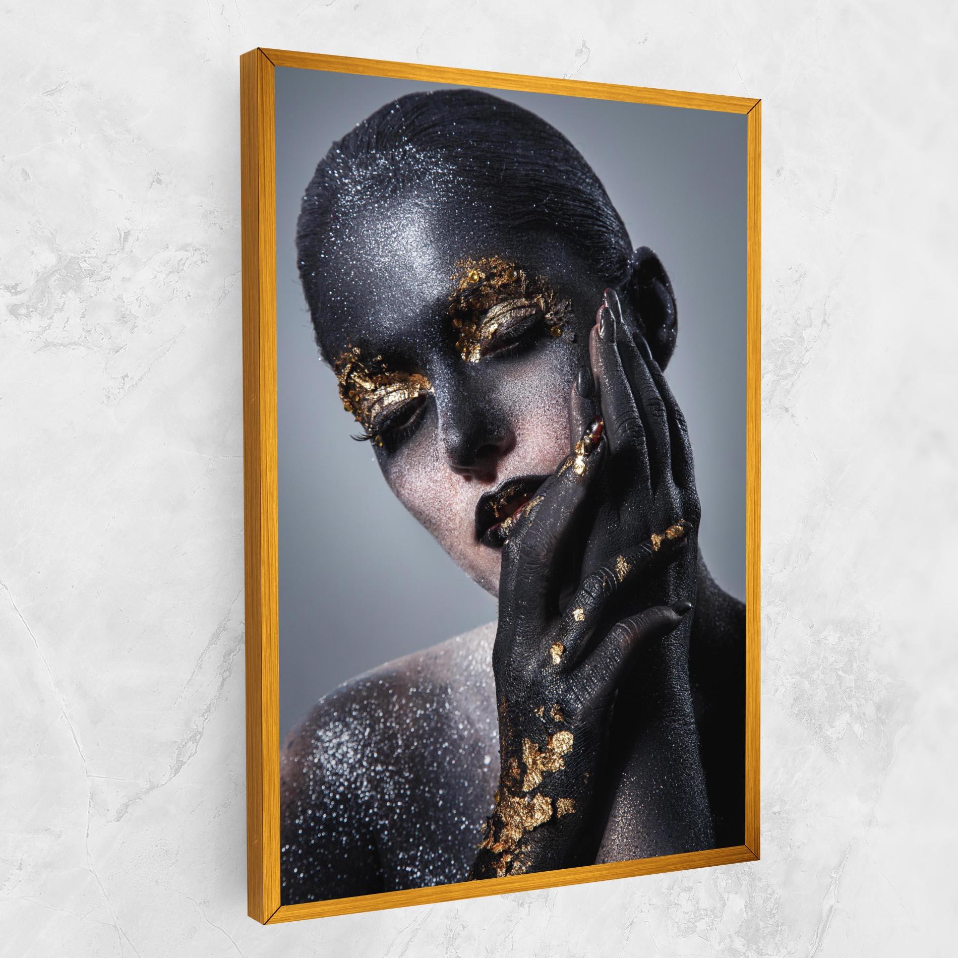Leinwandbild Black Artistic Makeup mockup 1