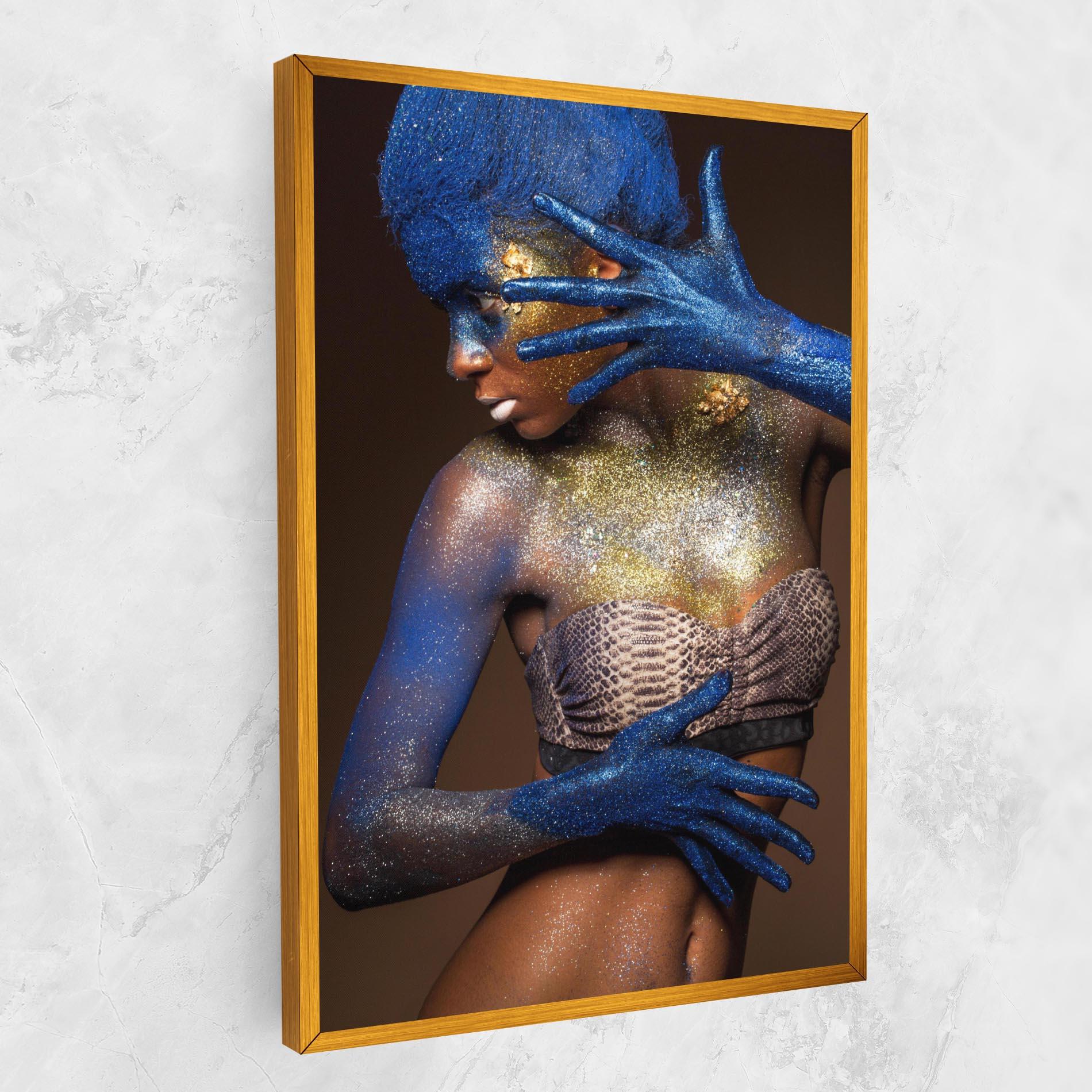 Leinwandbild Blue Hair Make Up mockup 1