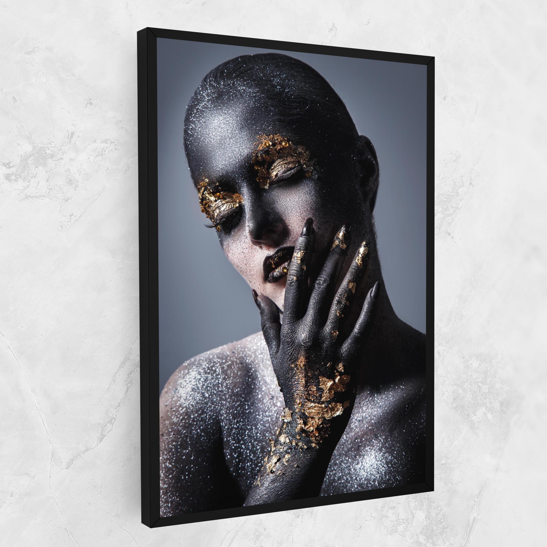 Leinwandbild Artistic Black Makeup mockup 1