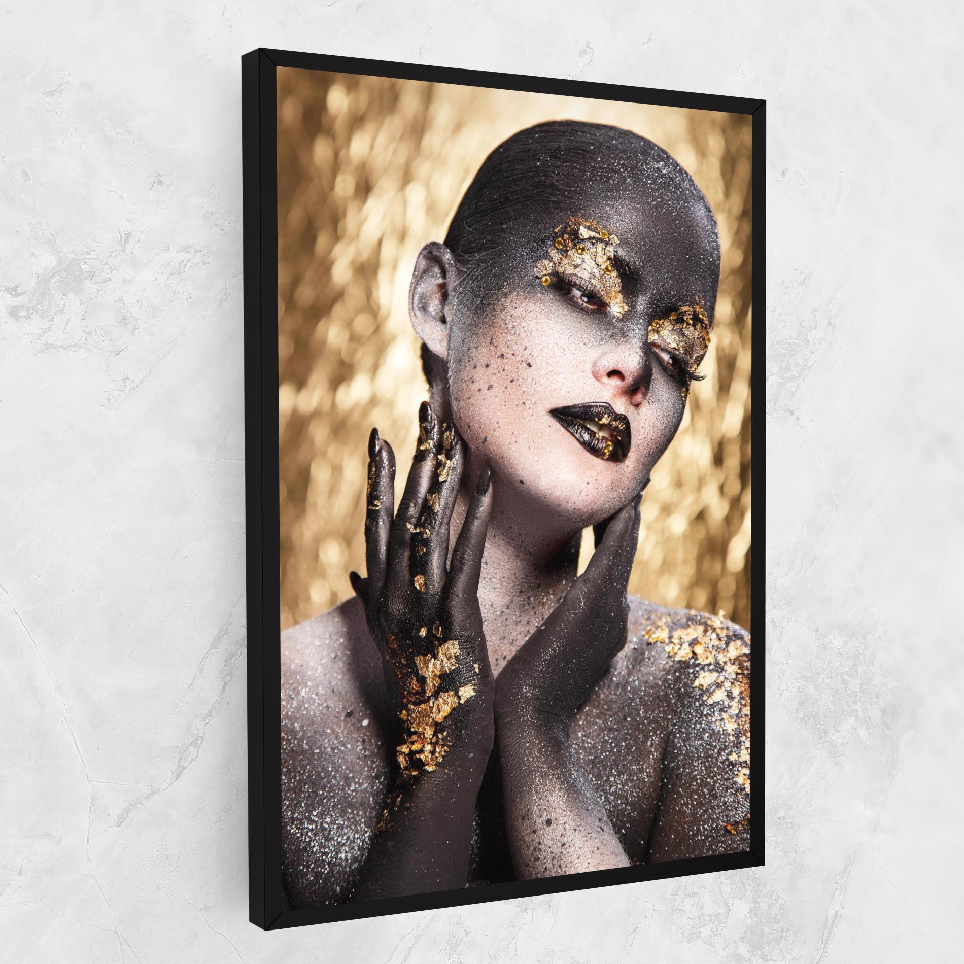 Leinwandbild Artistic Glitter Makeup mockup 1