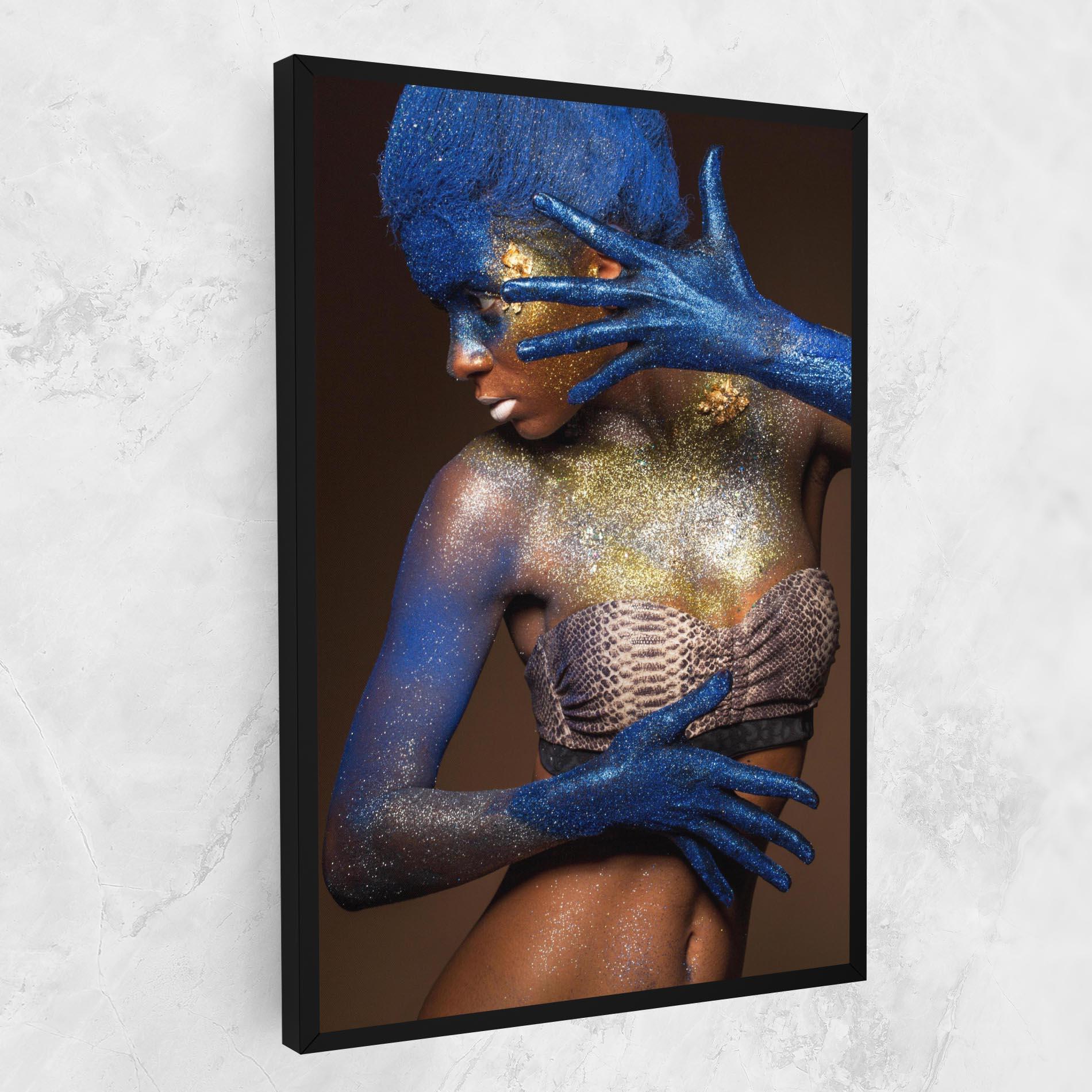 Leinwandbild Blue Hair Make Up mockup 1