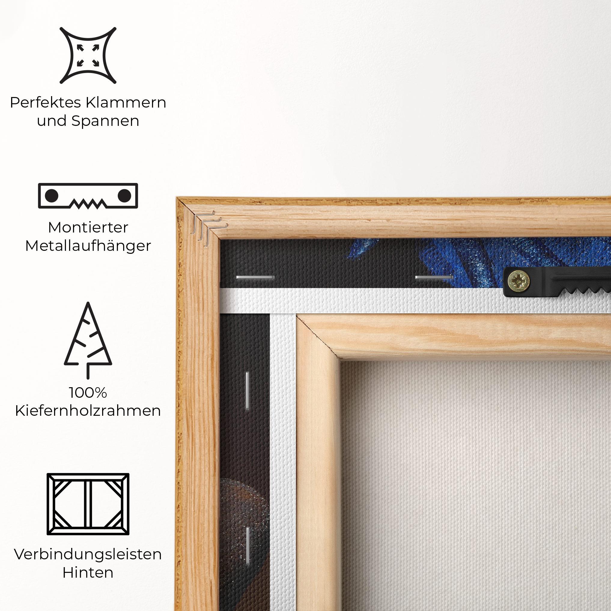 Leinwandbild Blue Hands Makeup mockup 5