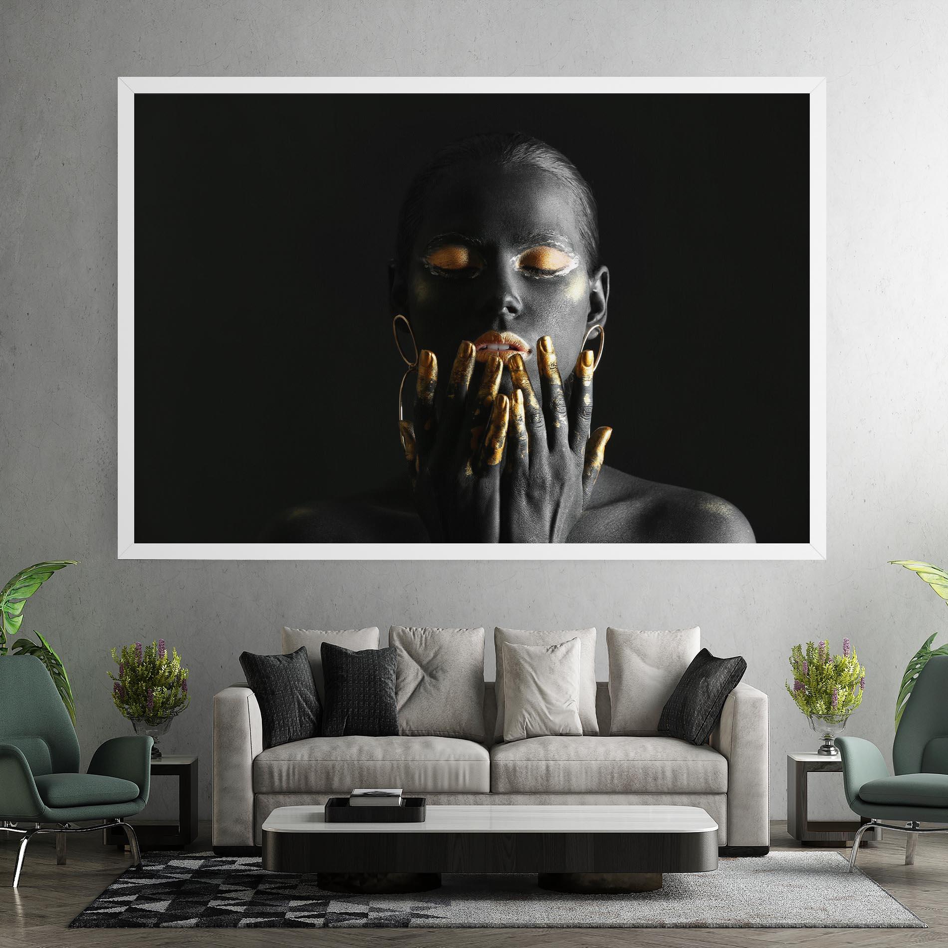 Leinwandbild Black Golden Makeup mockup 7