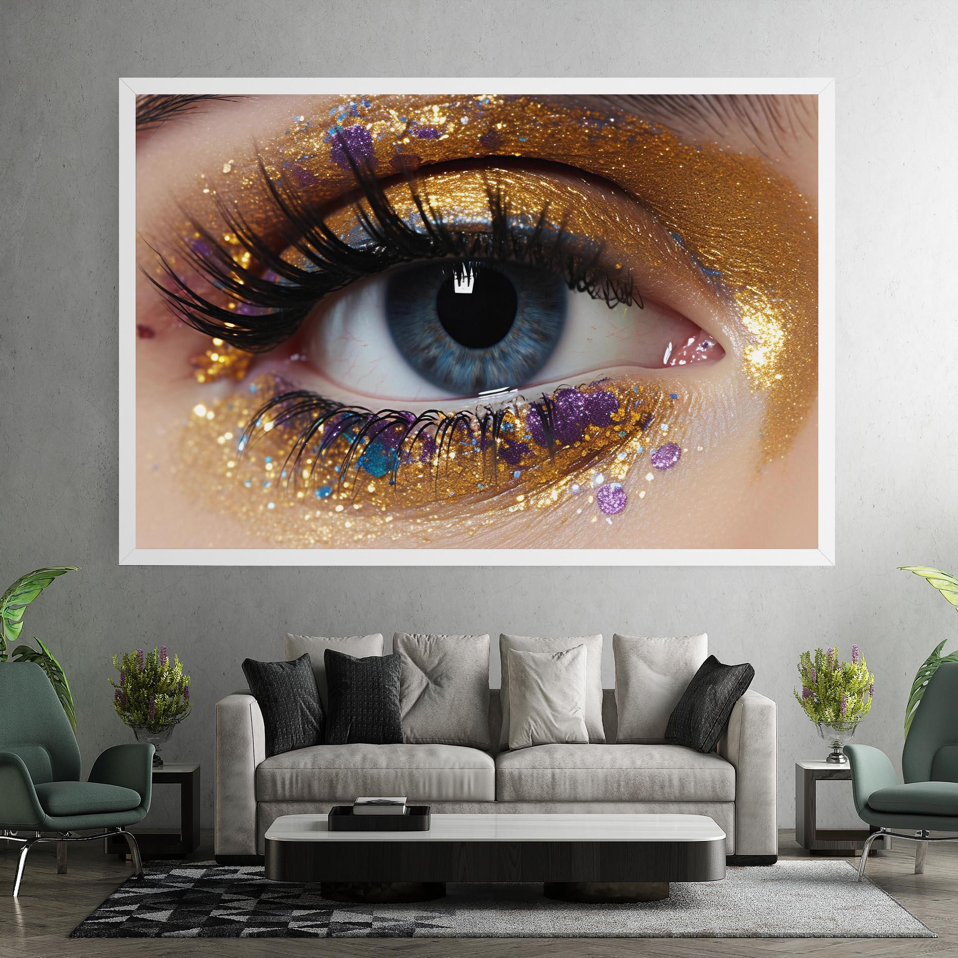 Leinwandbild Blue Eye Make Up mockup 7