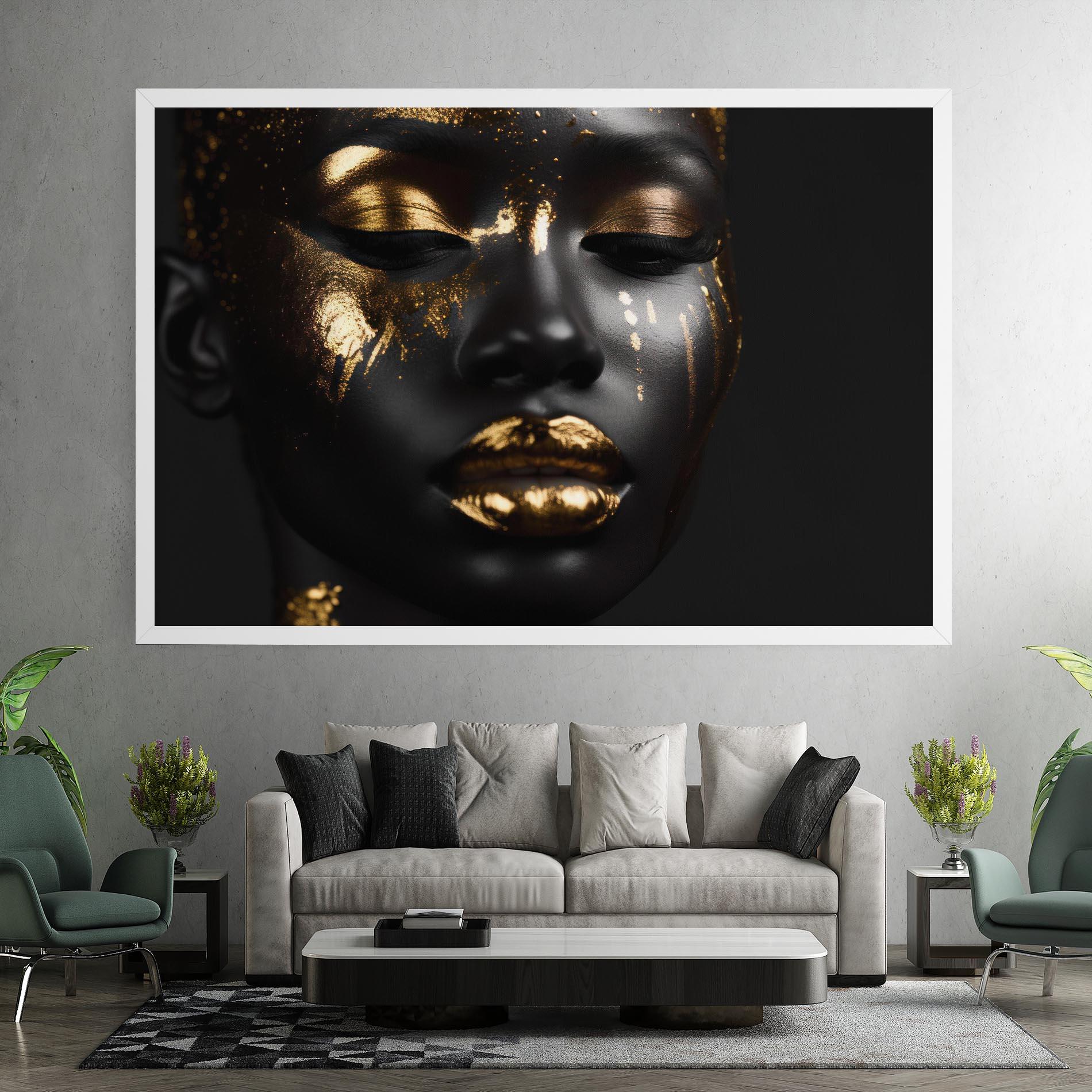 Leinwandbild Gold Eyes Makeup mockup 7