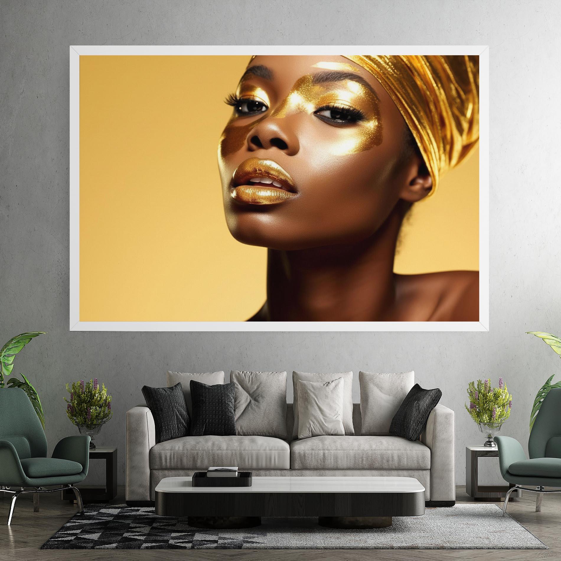 Leinwandbild Gold Headdress mockup 7