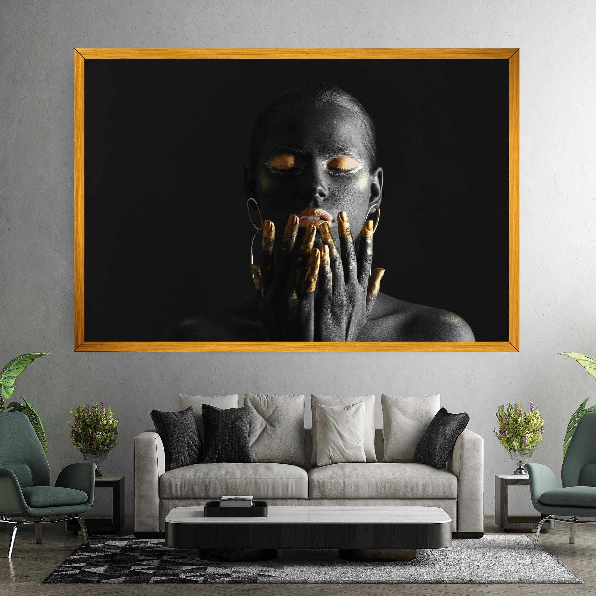 Leinwandbild Black Golden Makeup mockup 7