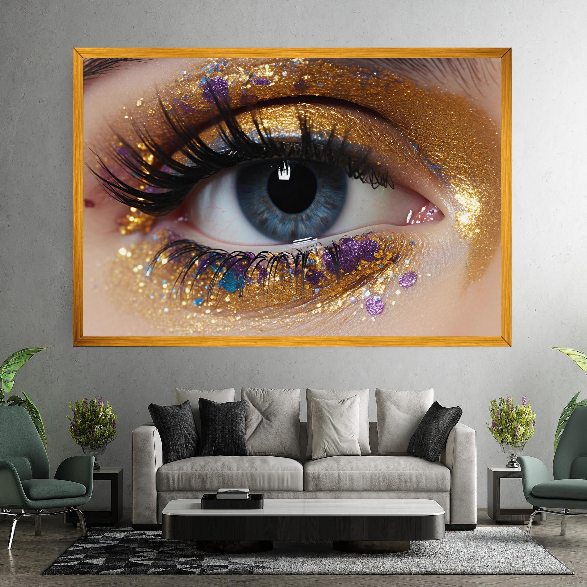 Leinwandbild Blue Eye Make Up mockup 7