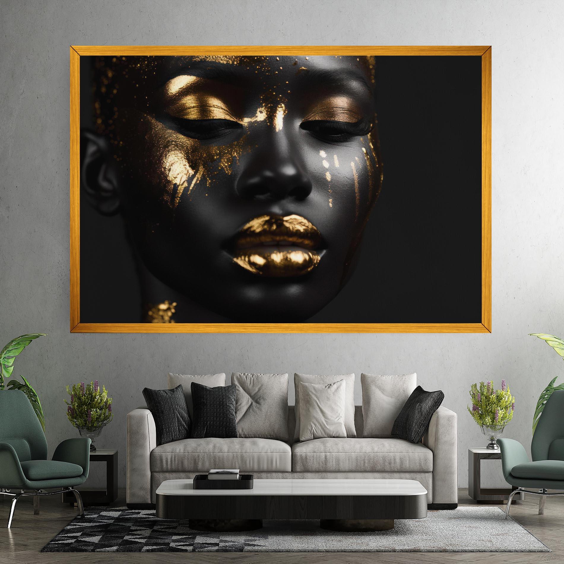 Leinwandbild Gold Eyes Makeup mockup 7