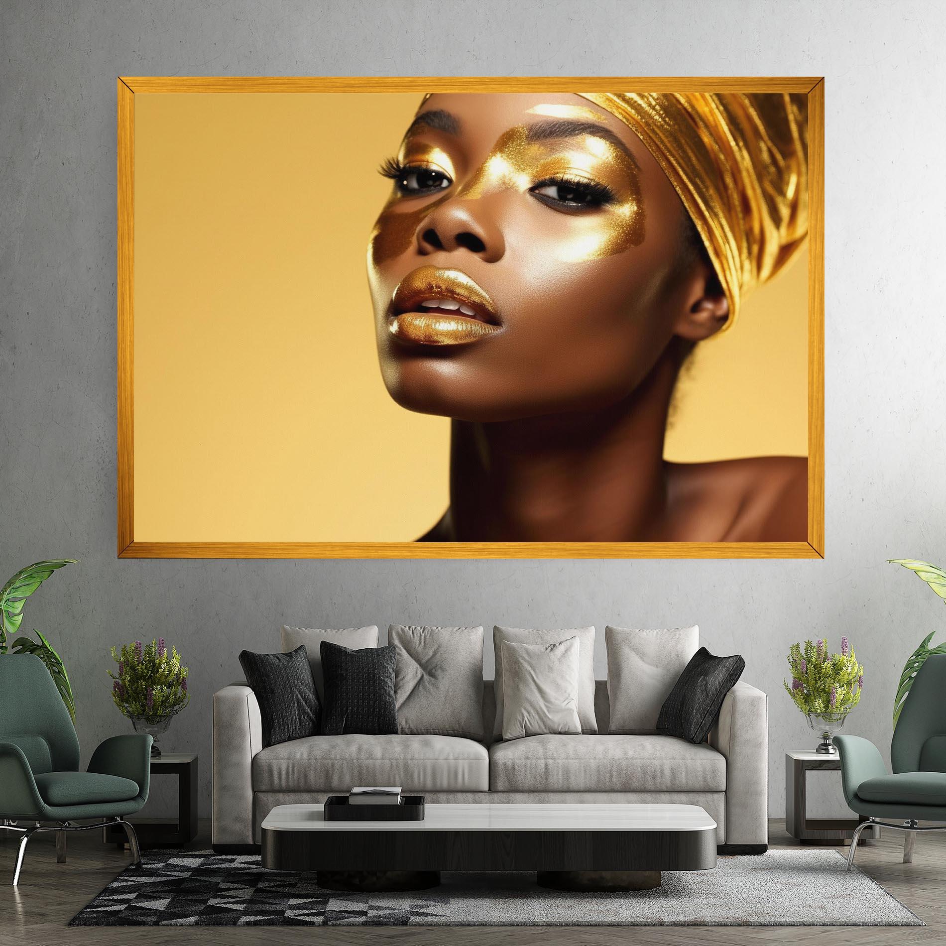 Leinwandbild Gold Headdress mockup 7