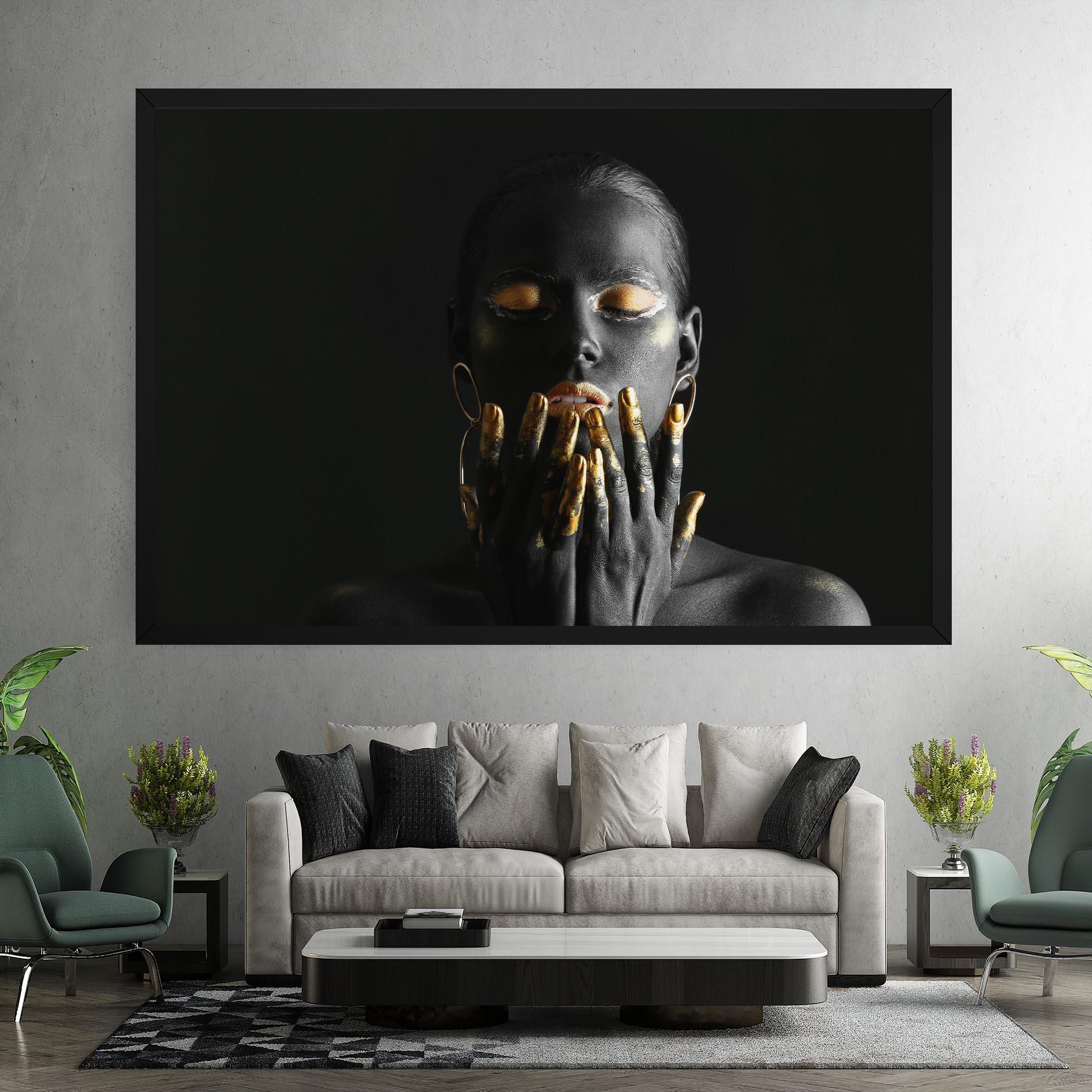 Leinwandbild Black Golden Makeup mockup 7