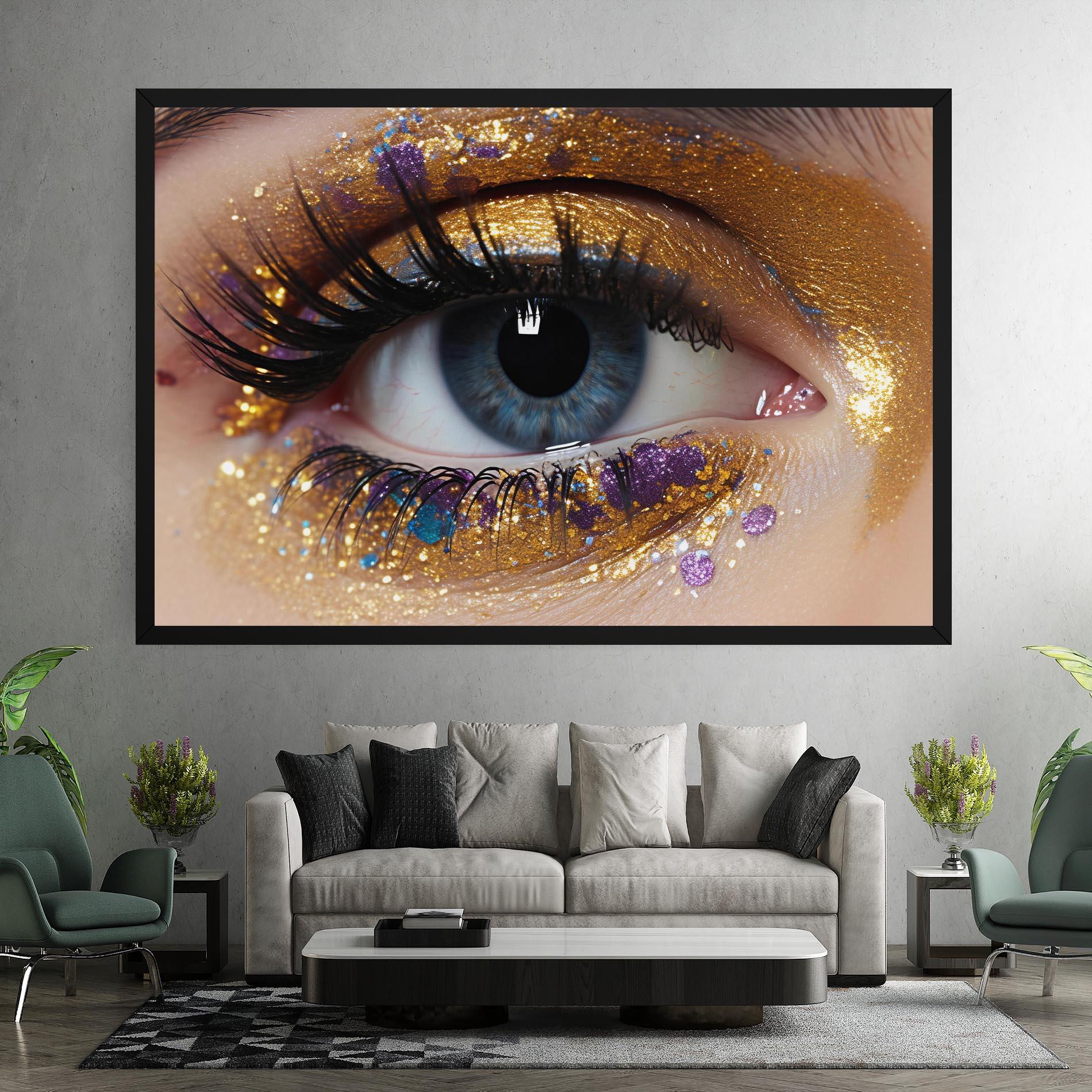 Leinwandbild Blue Eye Make Up mockup 7