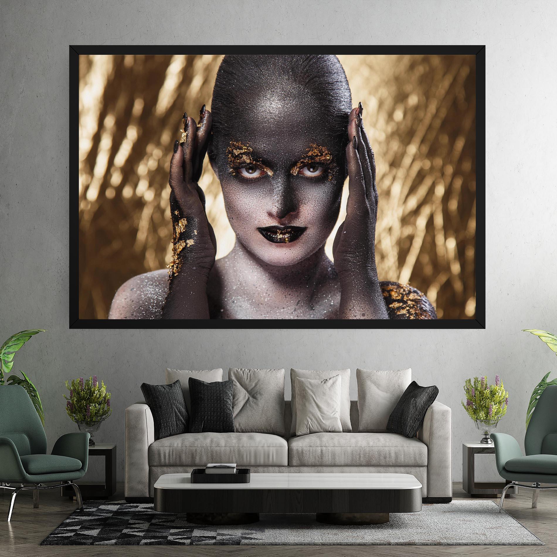 Leinwandbild Glitter Artistic Makeup mockup 7