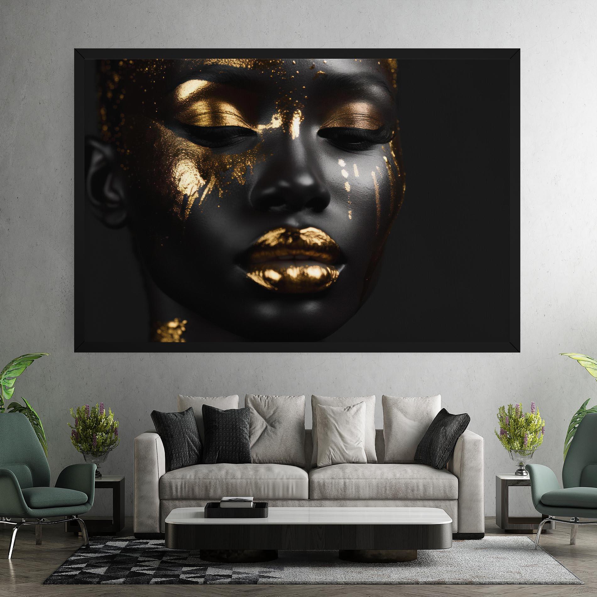 Leinwandbild Gold Eyes Makeup mockup 7