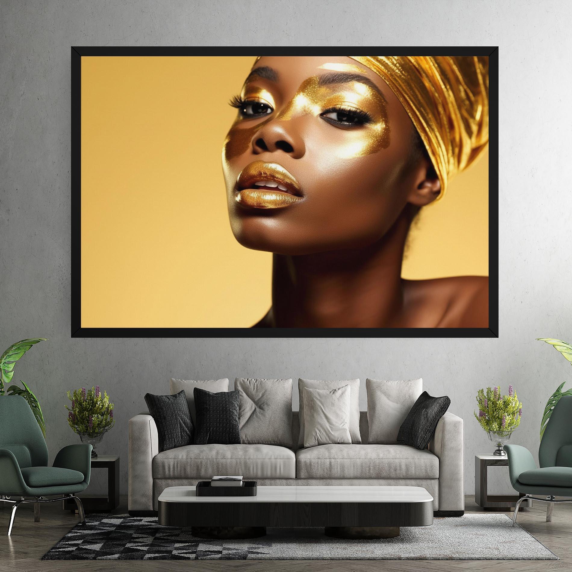 Leinwandbild Gold Headdress mockup 7