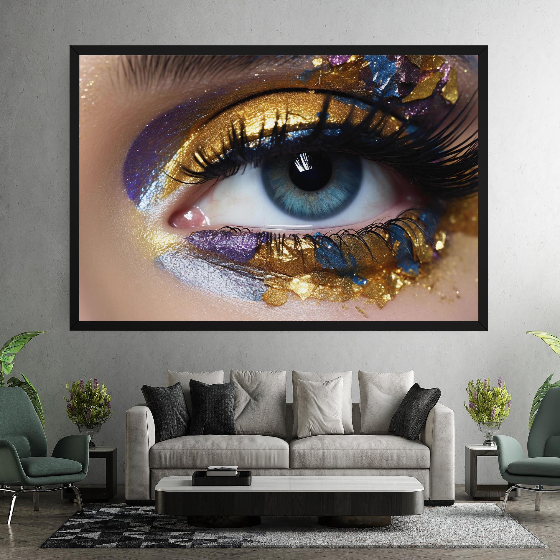 Leinwandbild Golden Purple Make Up mockup 7