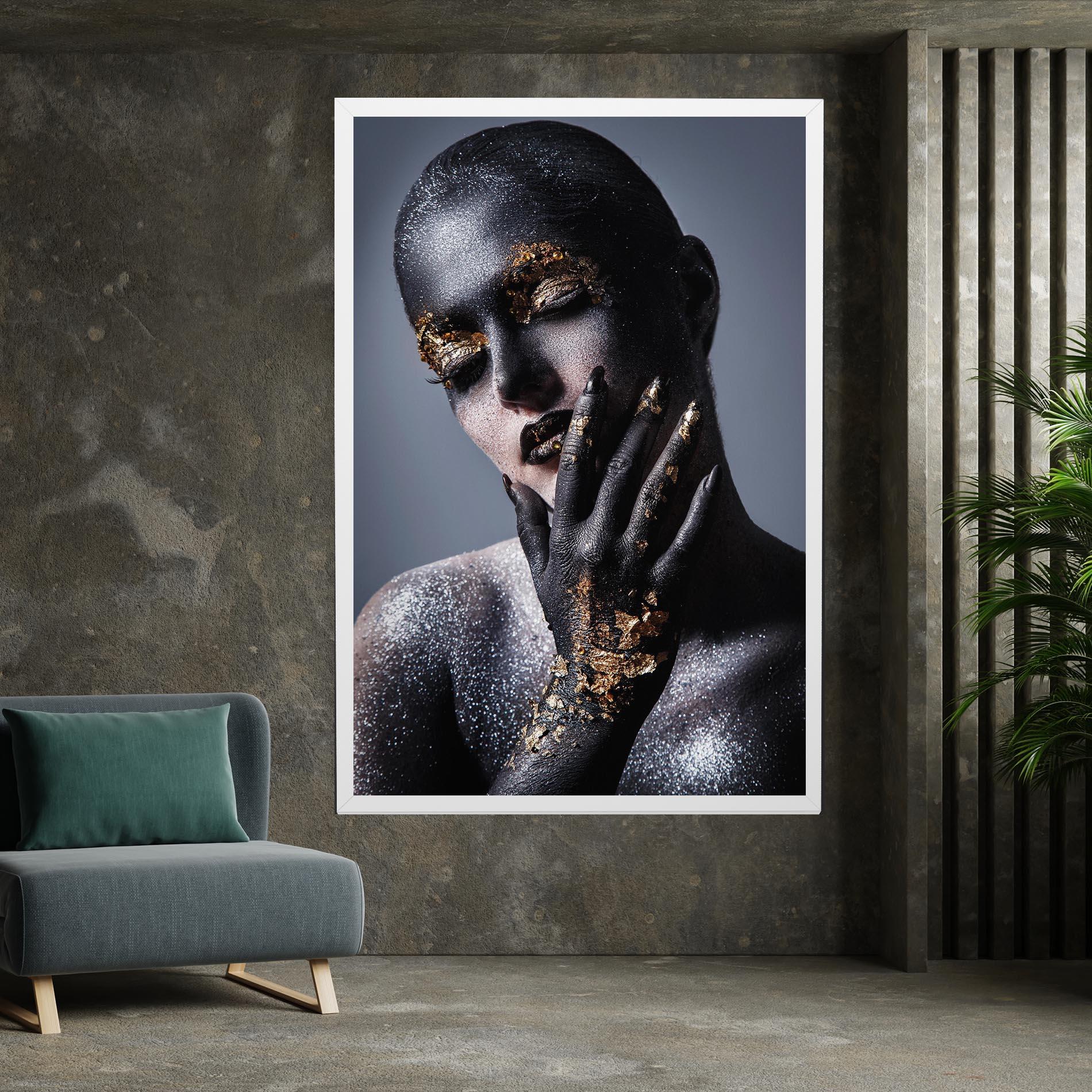 Leinwandbild Artistic Black Makeup mockup 7