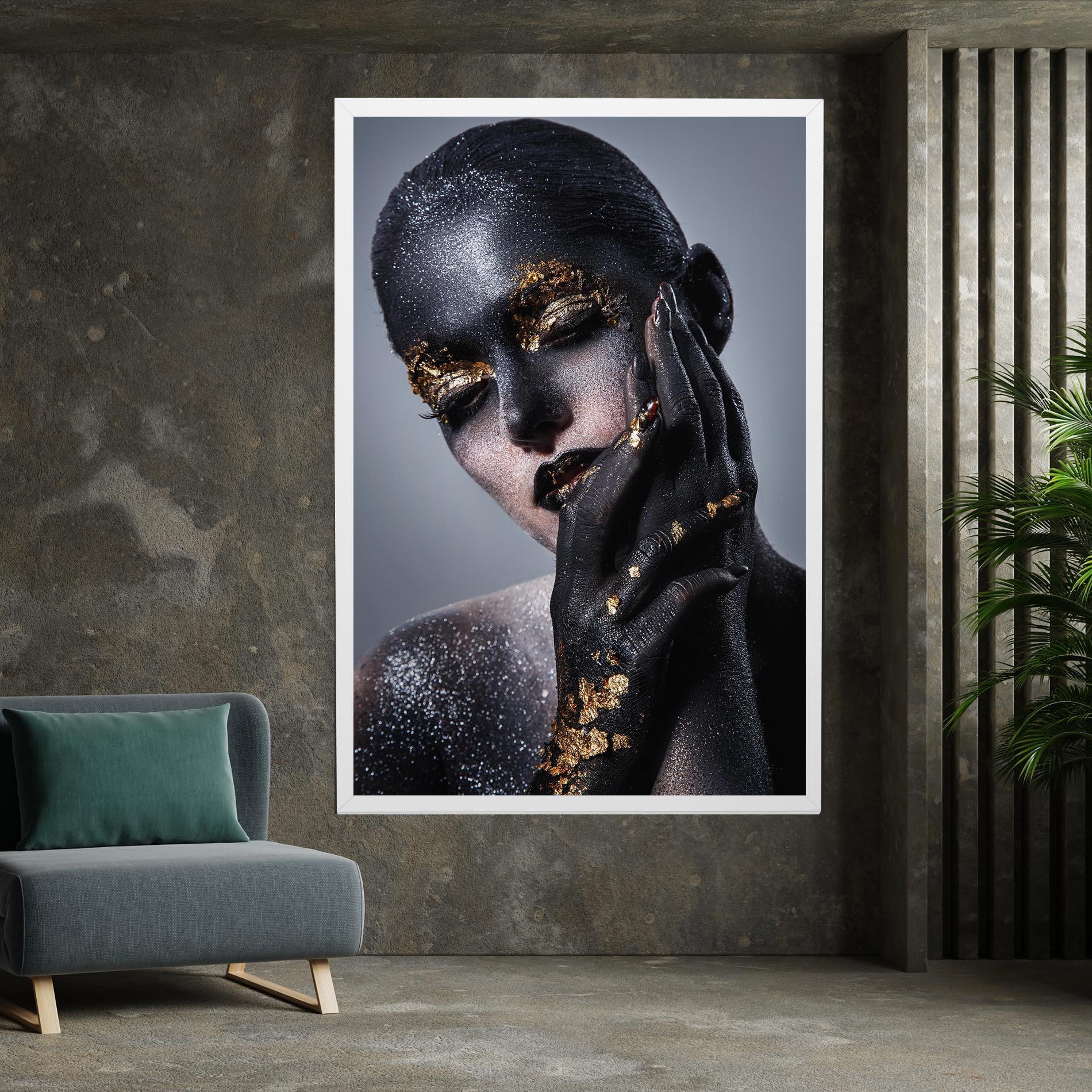 Leinwandbild Black Artistic Makeup mockup 7