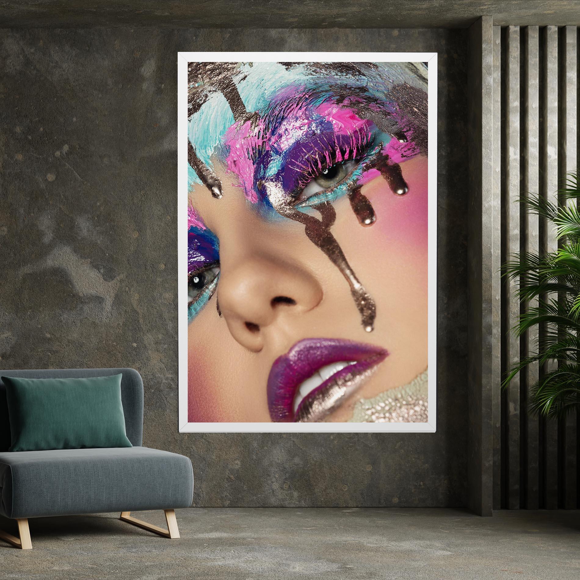 Leinwandbild Pretty Pink Eyelashes mockup 7