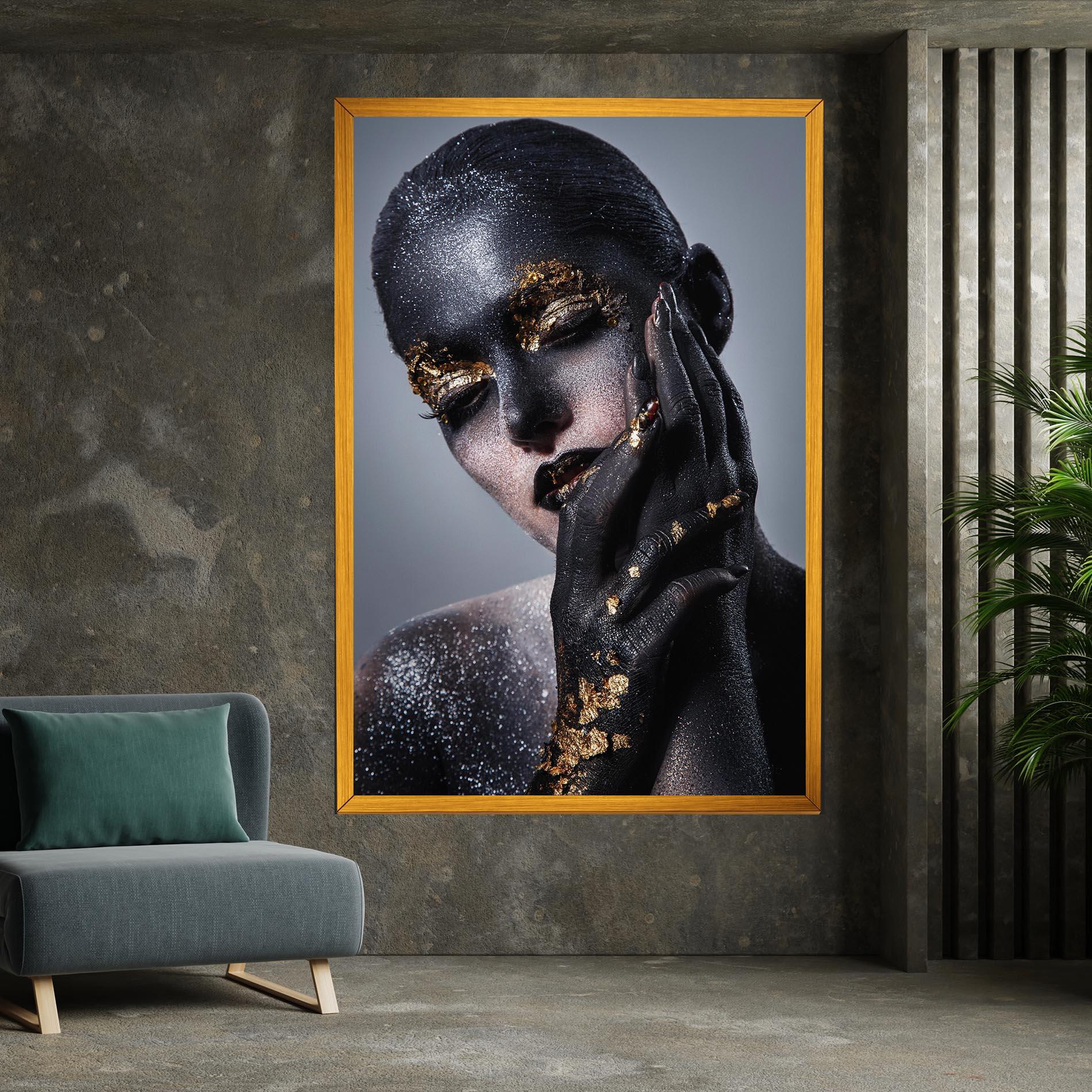 Leinwandbild Black Artistic Makeup mockup 7