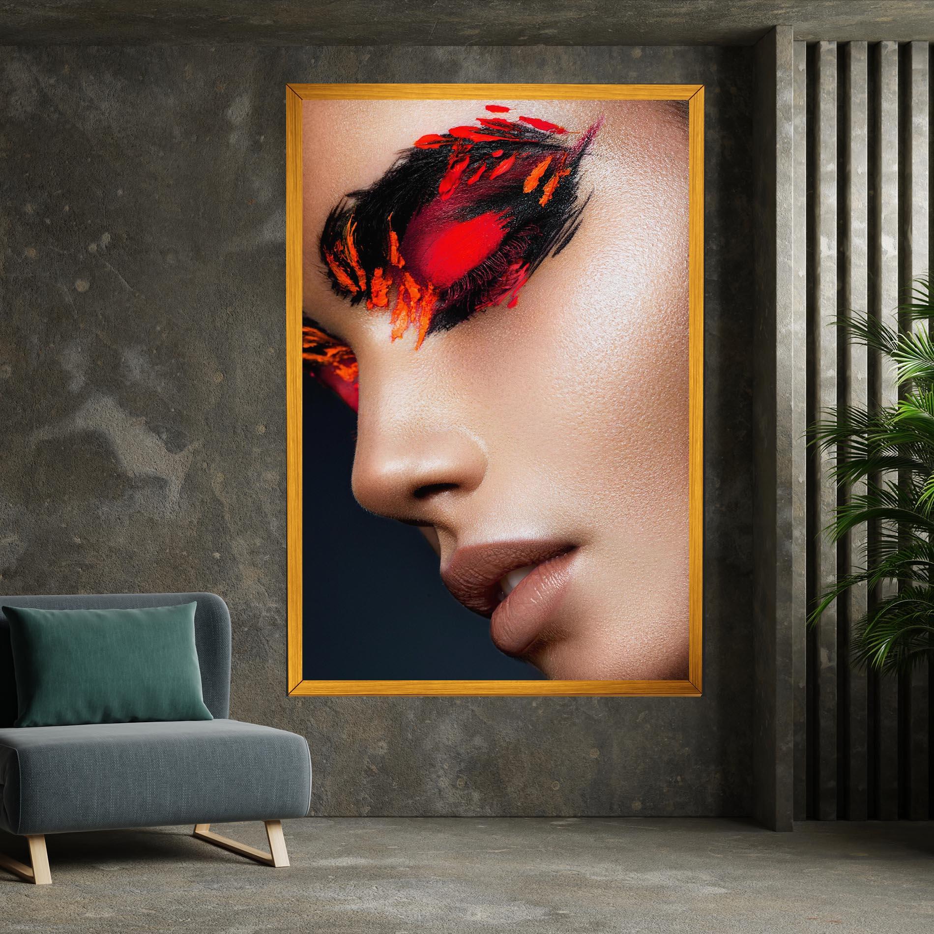Leinwandbild Fire Make Up mockup 7