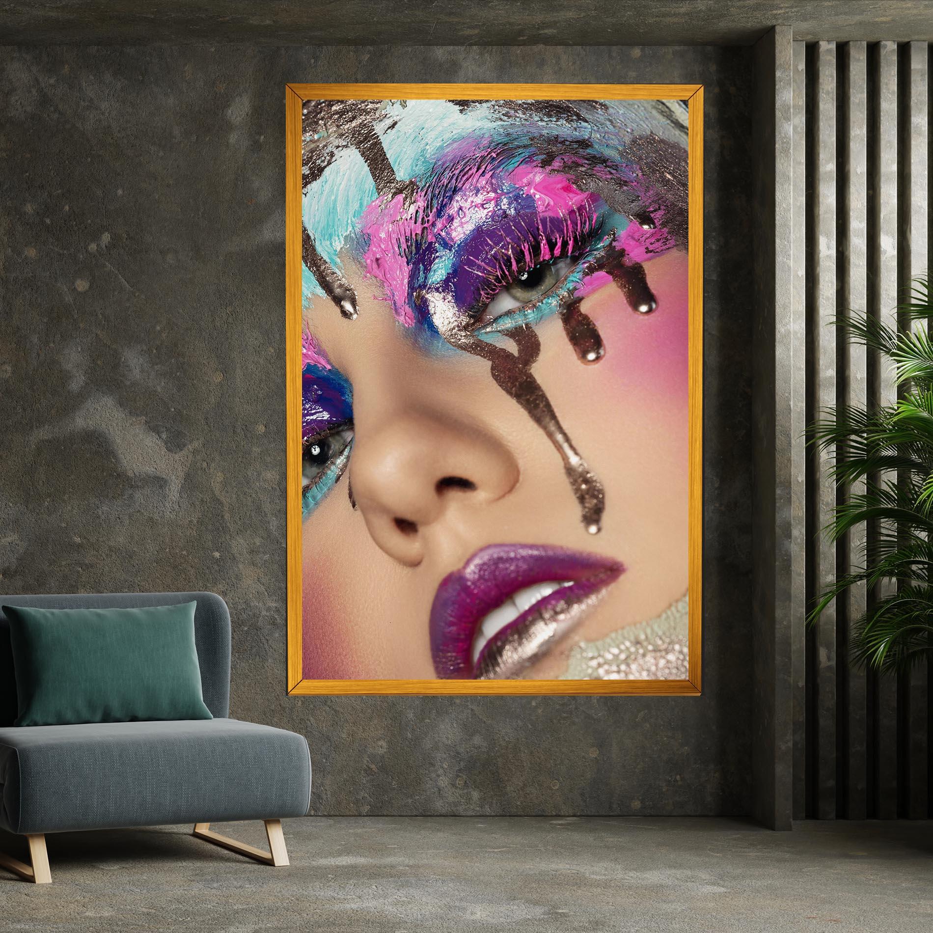 Leinwandbild Pretty Pink Eyelashes mockup 7