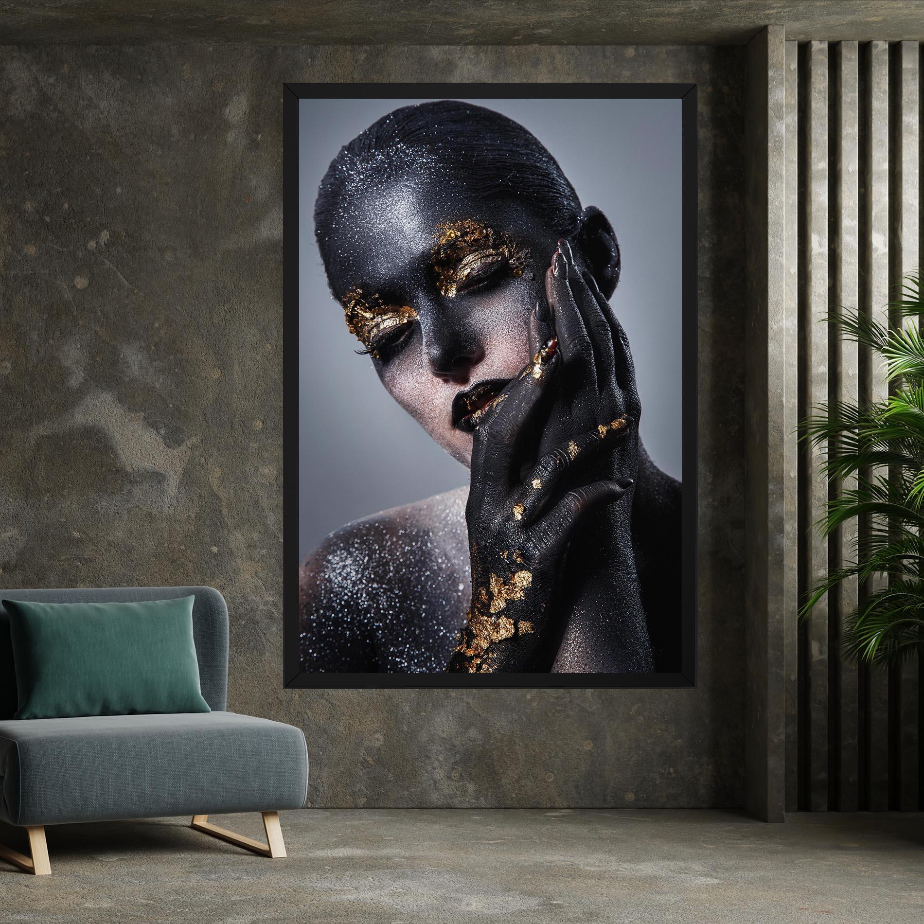 Leinwandbild Black Artistic Makeup mockup 7