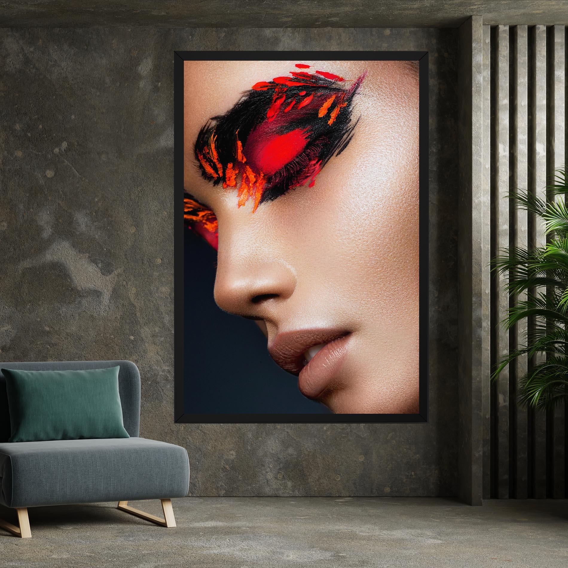 Leinwandbild Fire Make Up mockup 7