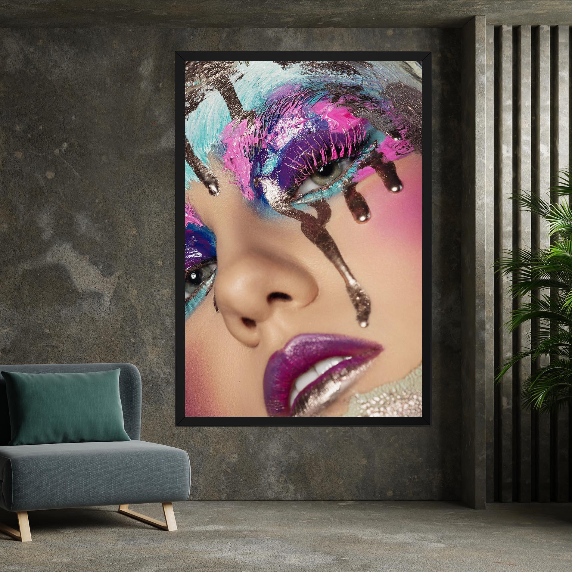 Leinwandbild Pretty Pink Eyelashes mockup 7