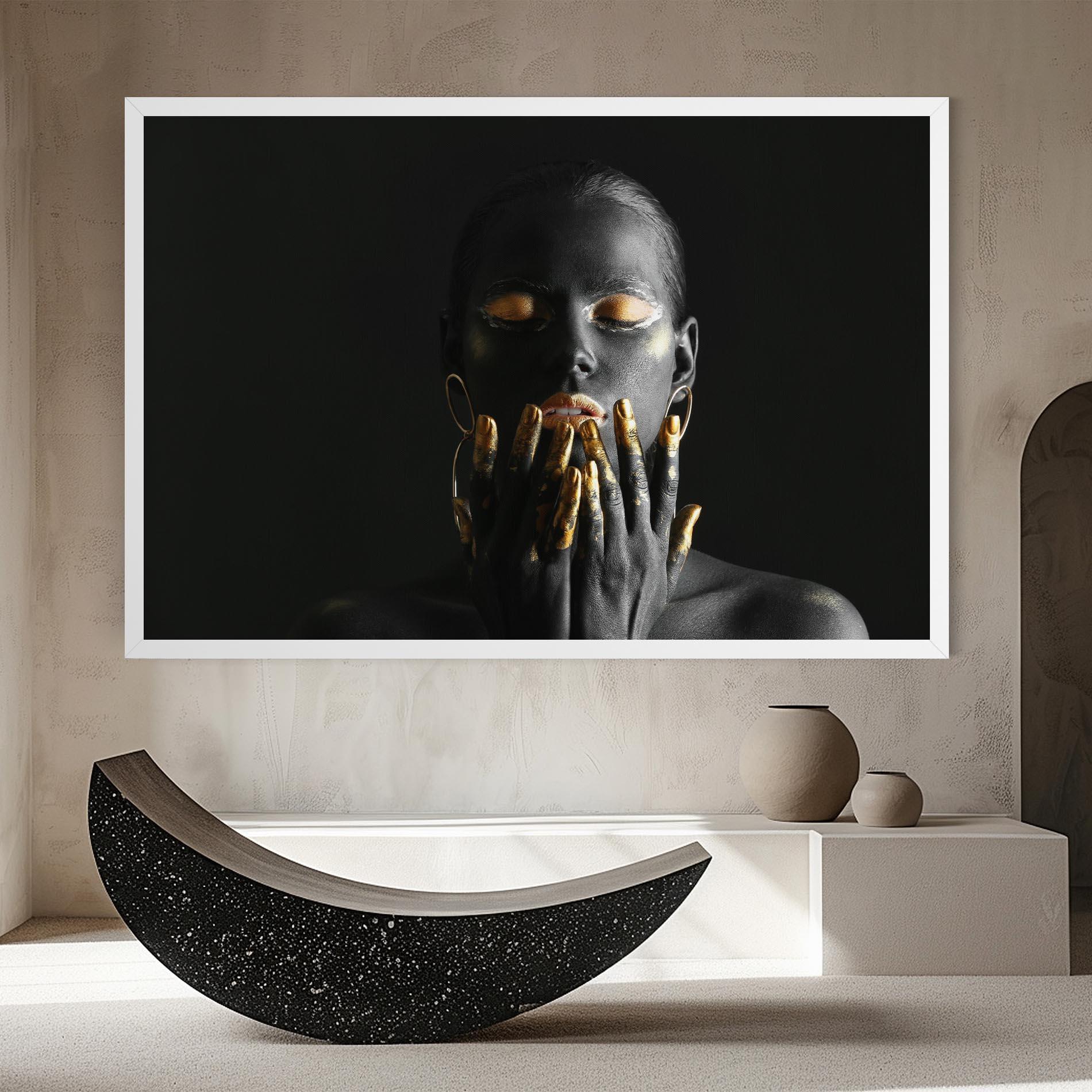 Leinwandbild Black Golden Makeup mockup 8