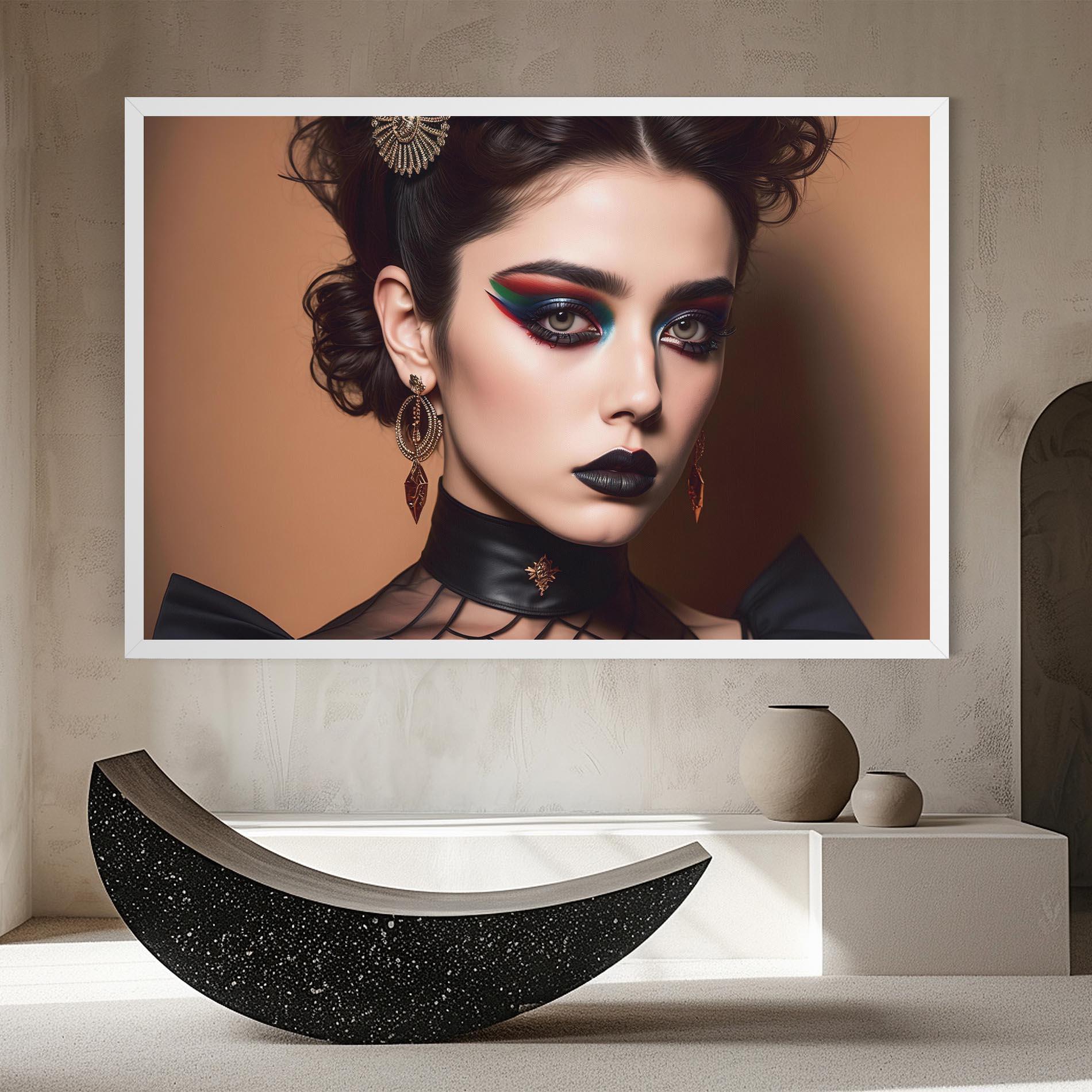 Leinwandbild Black Lips Makeup mockup 8