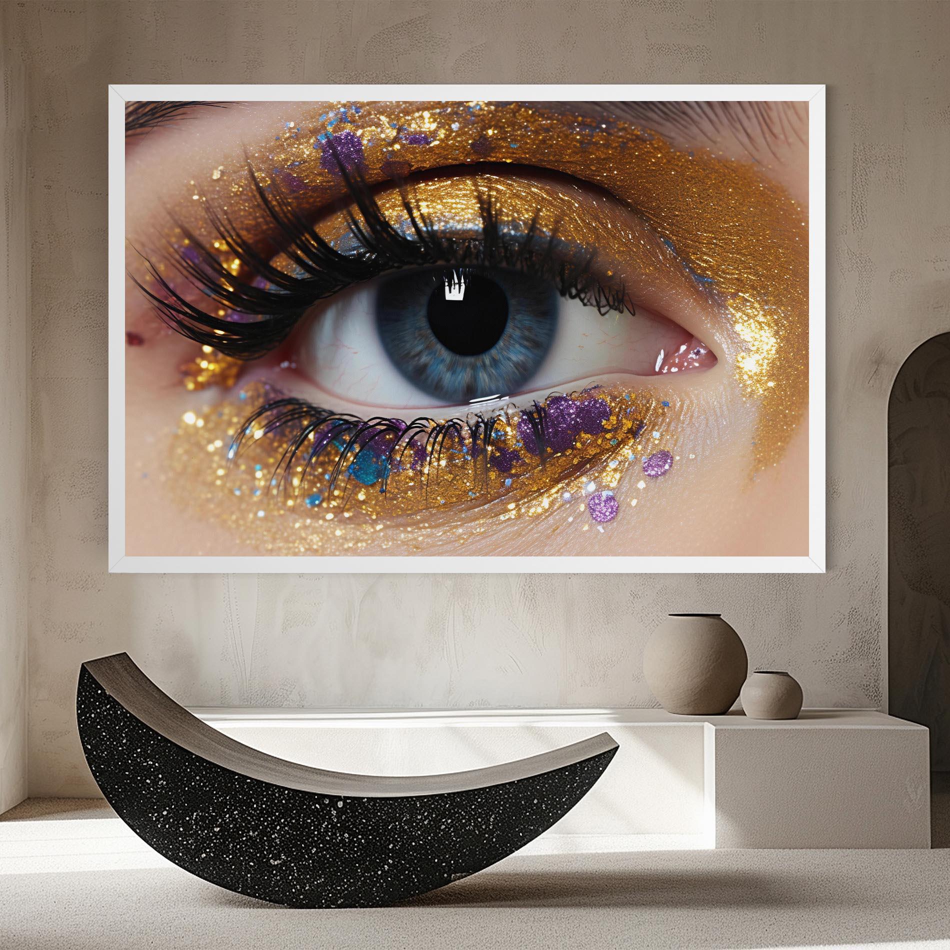 Leinwandbild Blue Eye Make Up mockup 8