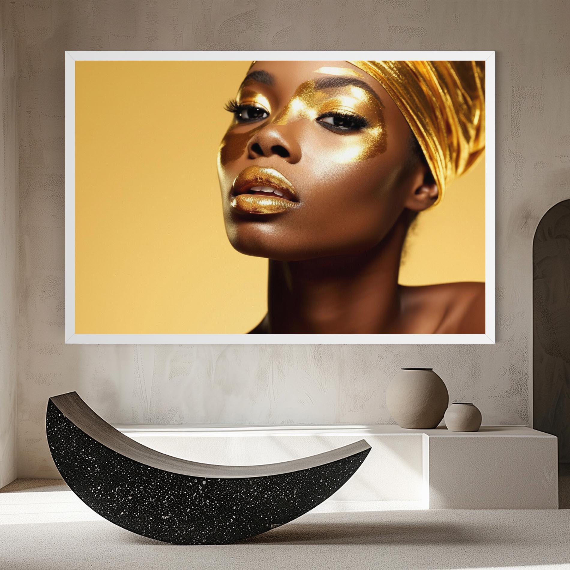 Leinwandbild Gold Headdress mockup 8