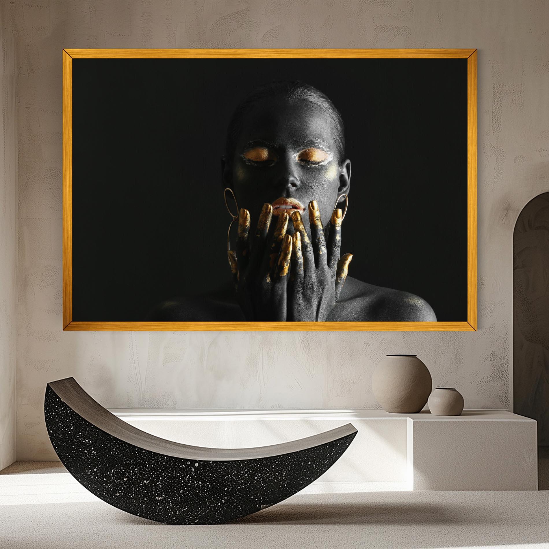 Leinwandbild Black Golden Makeup mockup 8