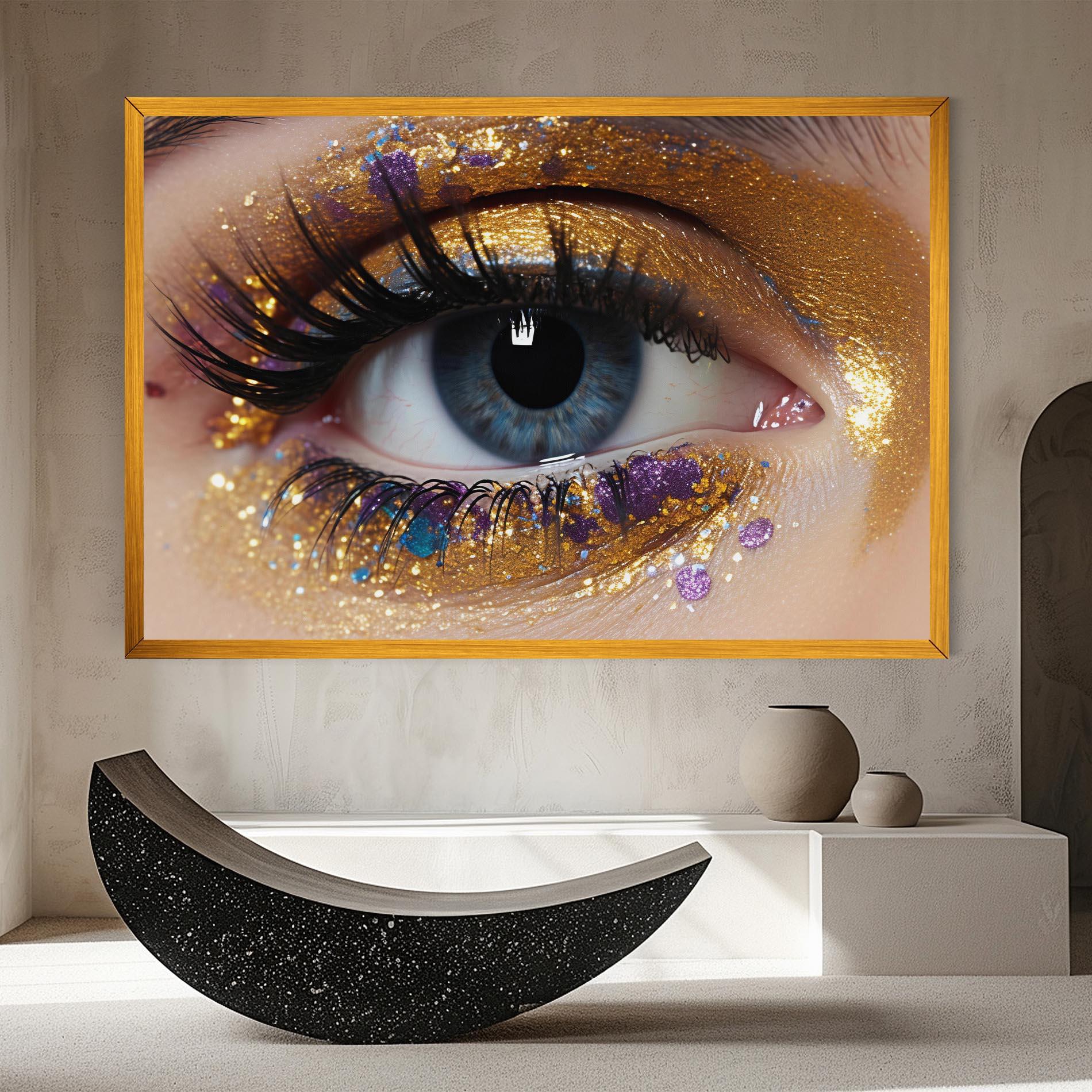 Leinwandbild Blue Eye Make Up mockup 8