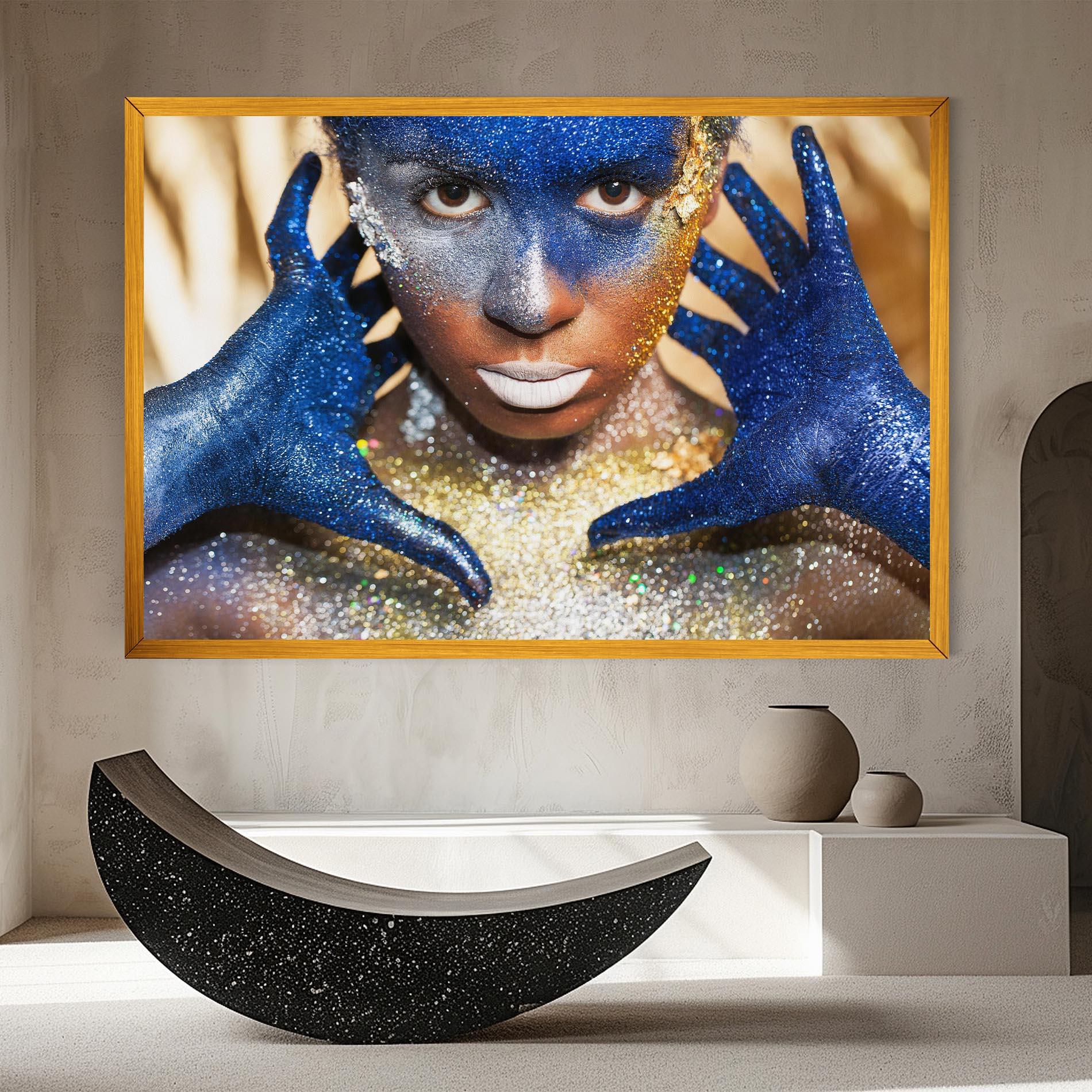 Leinwandbild Glue Gold Glitter mockup 8