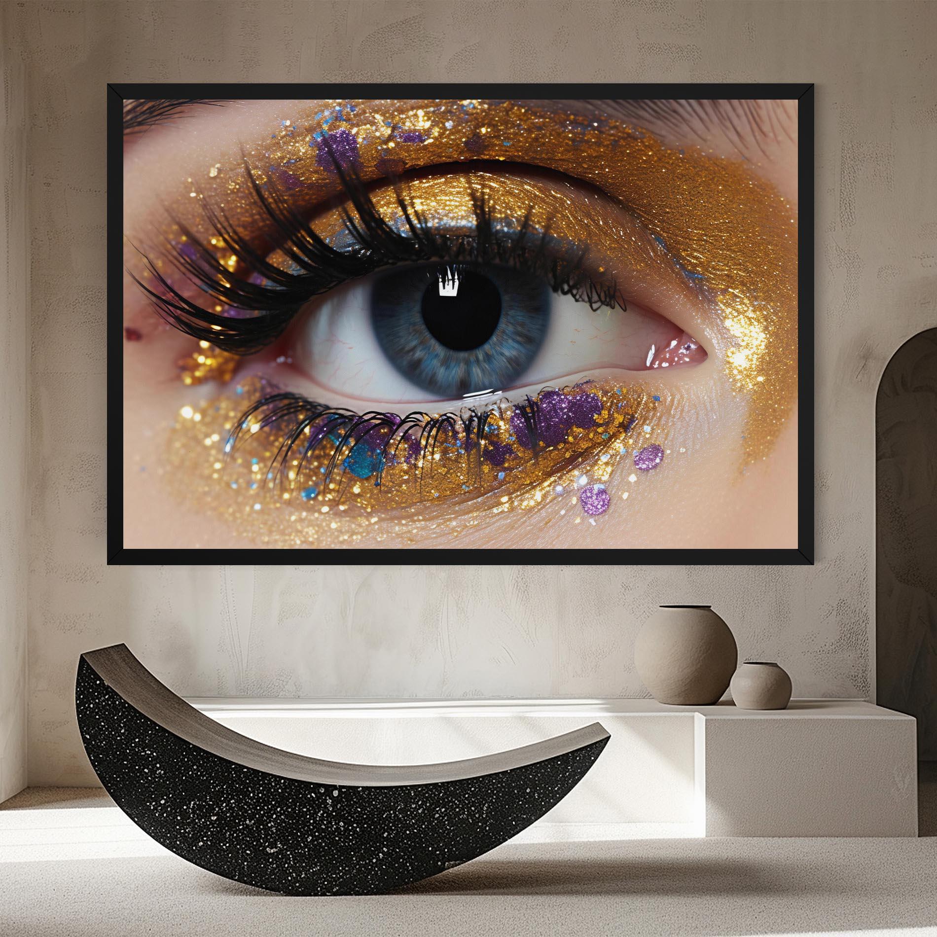 Leinwandbild Blue Eye Make Up mockup 8