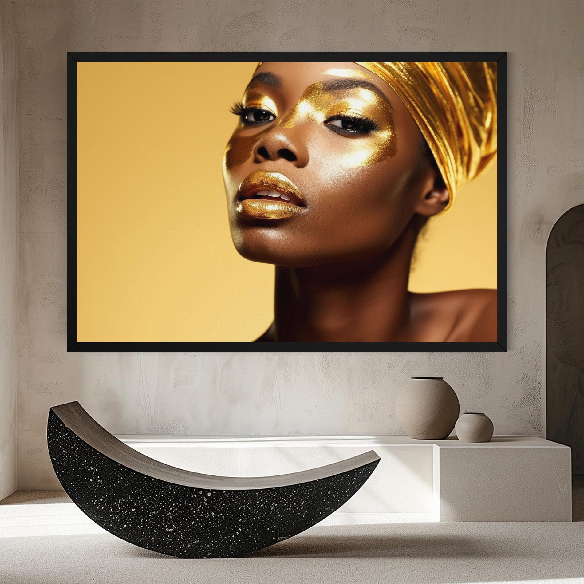 Leinwandbild Gold Headdress mockup 8