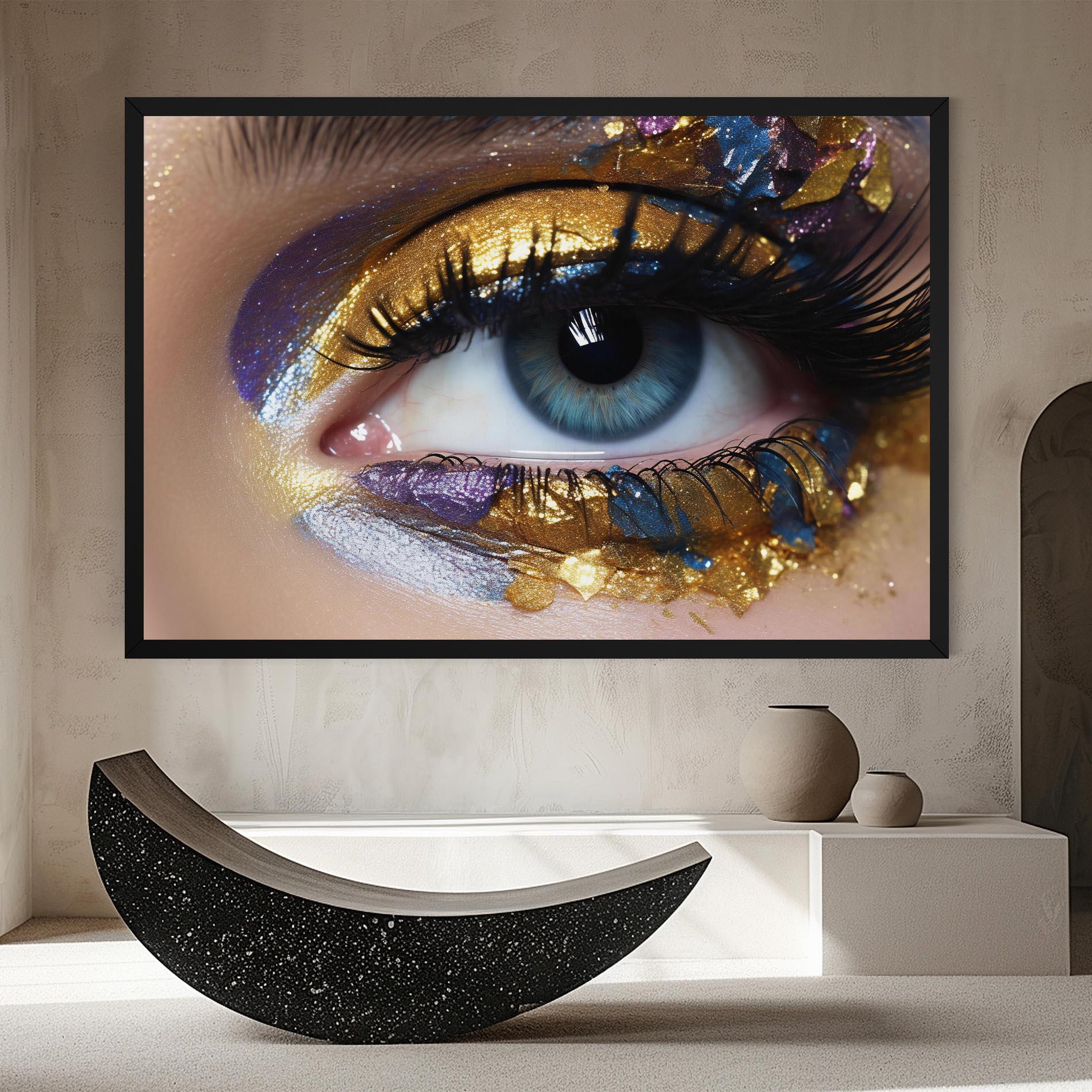 Leinwandbild Golden Purple Make Up mockup 8