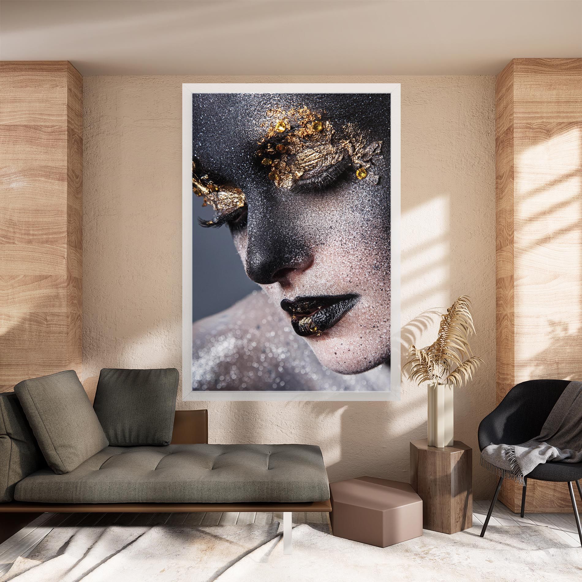 Beautiful Gold Artistic Makeup mockup 8