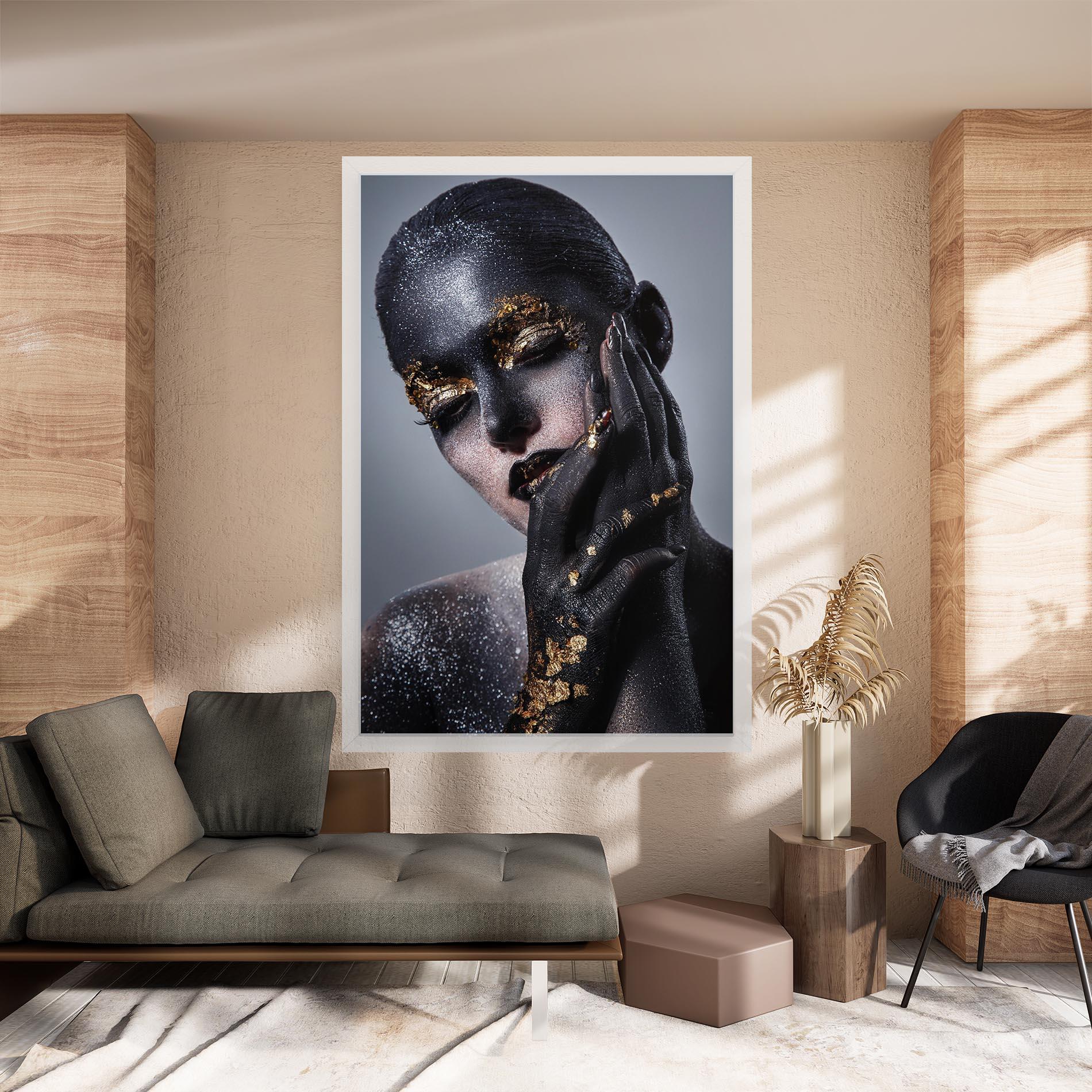 Leinwandbild Black Artistic Makeup mockup 8