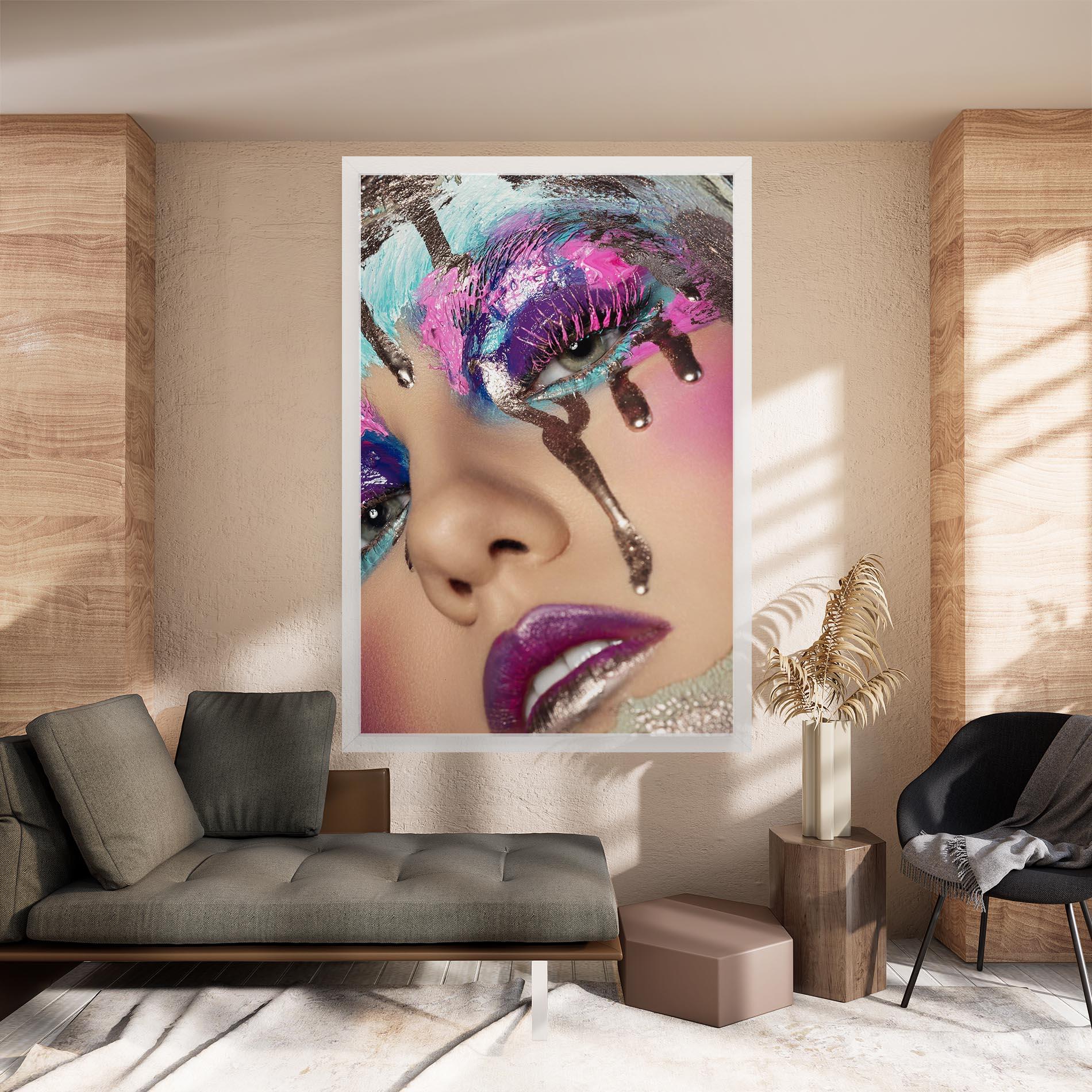 Leinwandbild Pretty Pink Eyelashes mockup 8
